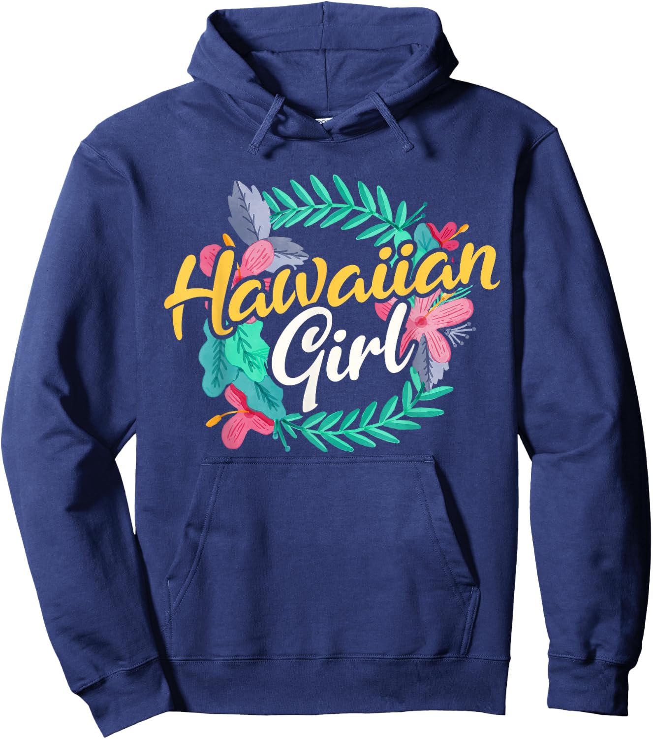Islands Vintage Souvenir Hawaiian Girl Hoodie - Hoodie | Navy