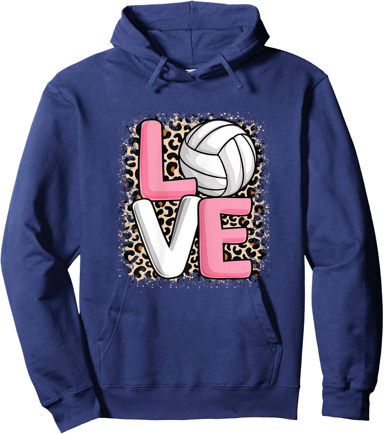 Love Volleyball Cute Volleyball Player Women Girls Hoodie - Hoodie | Navy