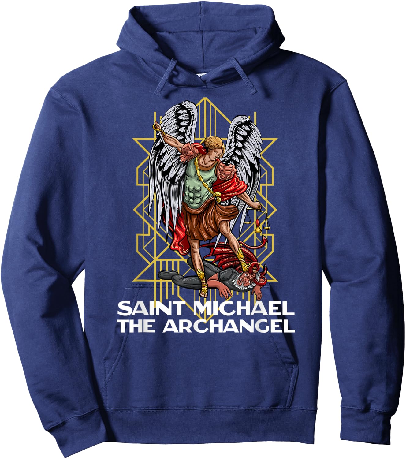 Saint Michael The Archangel Catholic Hoodie - Hoodie | Navy