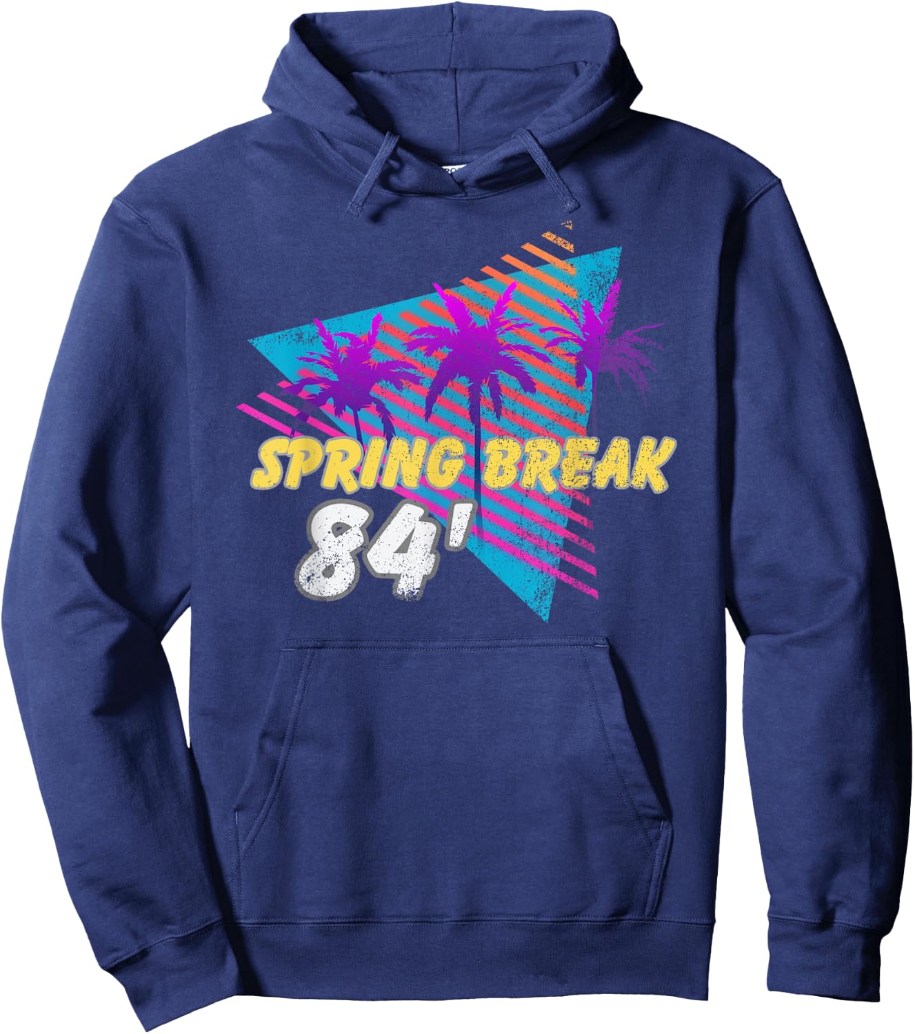 Spring Break 84 Retro 80s Theme Party Wear Hoodie - Hoodie | Navy