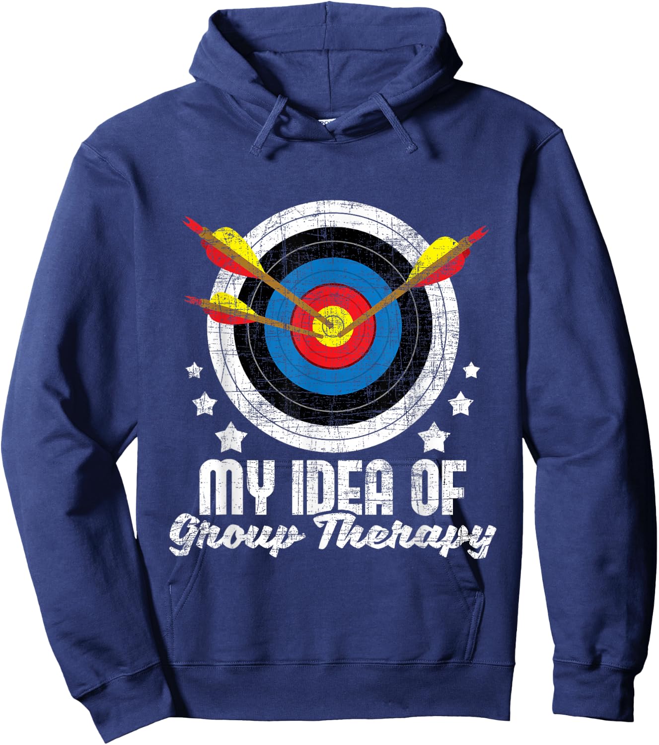 My Idea of Group Therapy - Archery Archer Bowhunting Bows Small Hoodie - Hoodie | Navy
