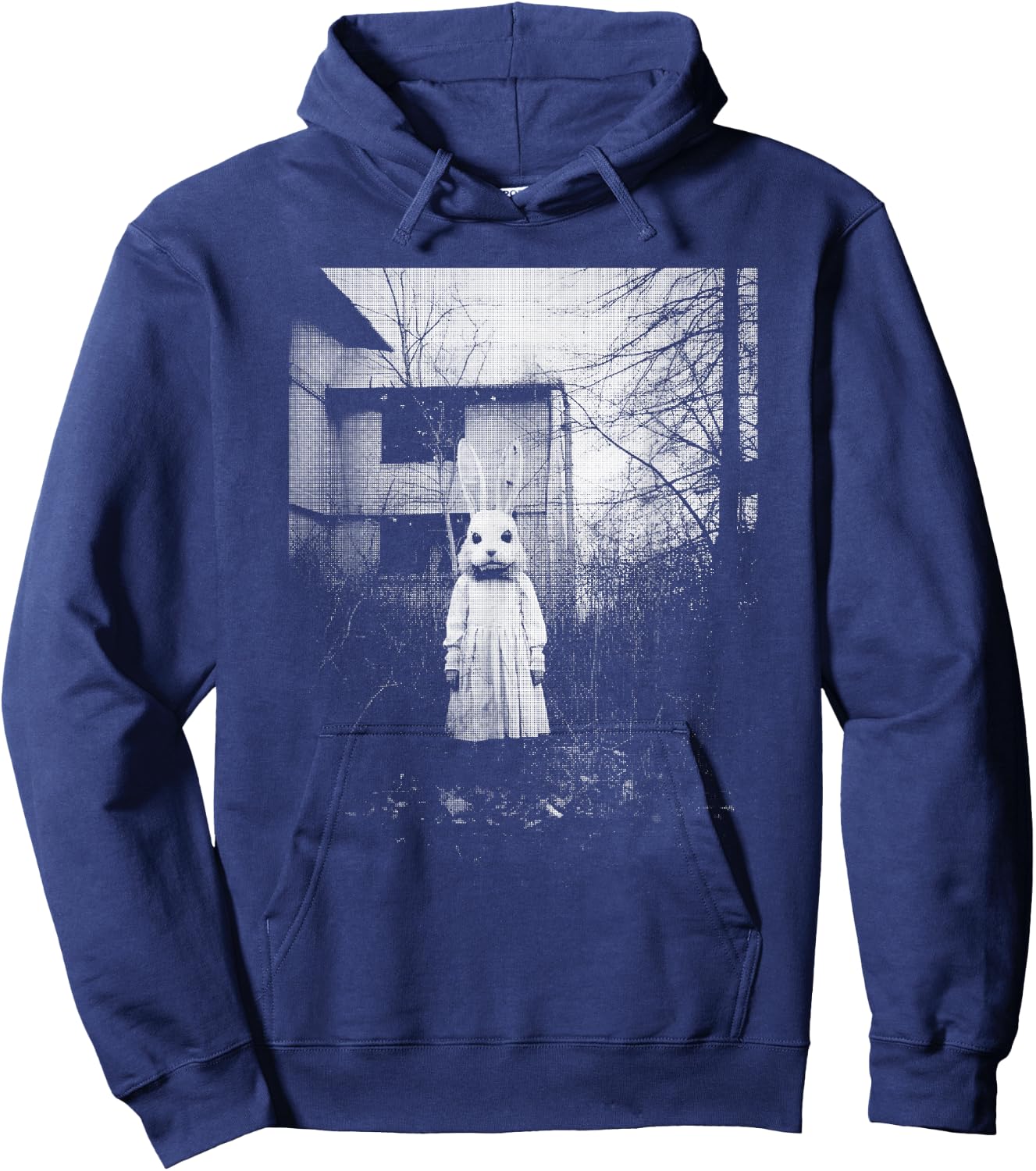 Horror Bunny Rabbit | Dark Creepy Unholy Gothic Halloween Hoodie - Hoodie | Navy