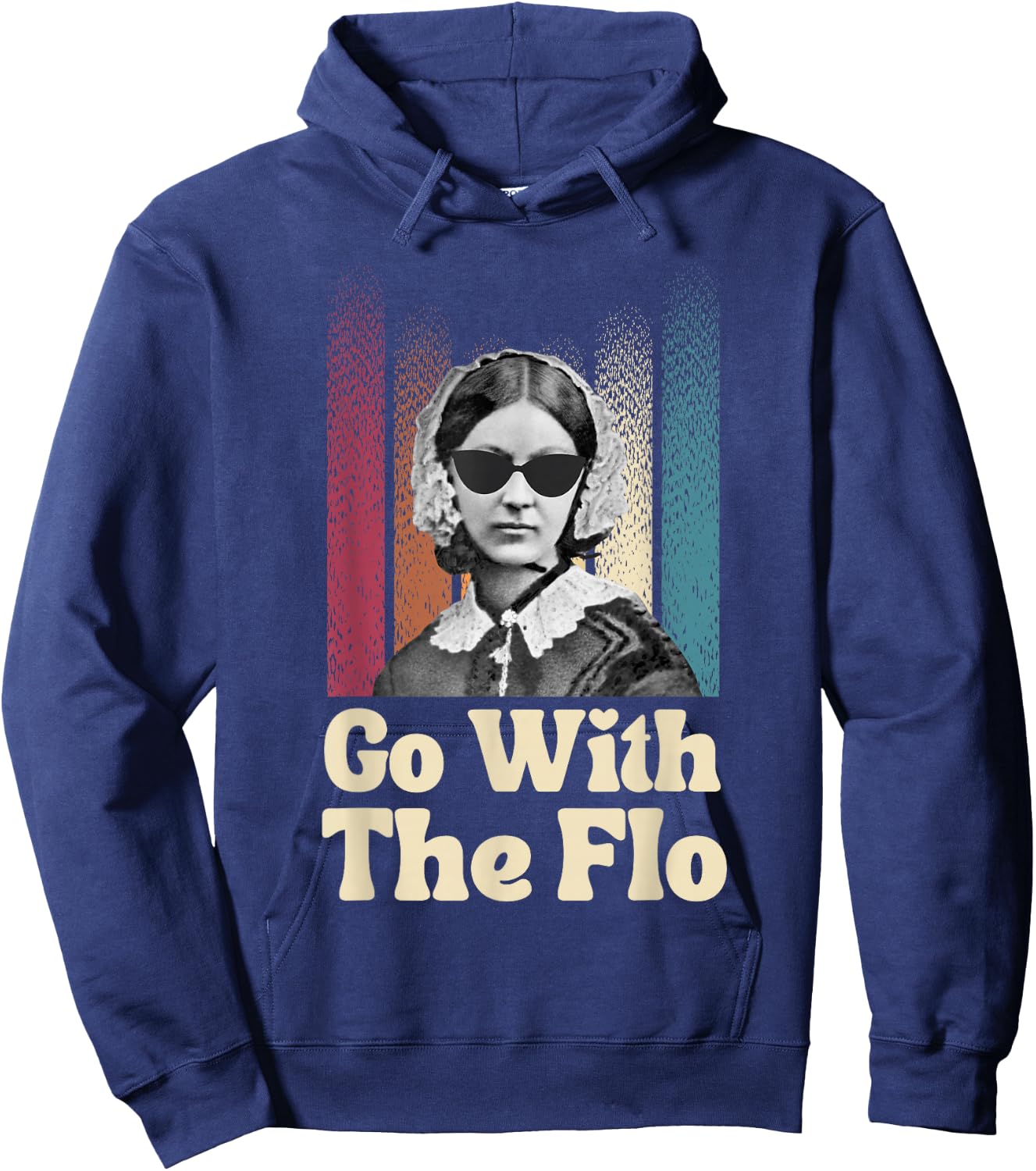 Florence Nightingale - Go With The Flo - Funny Nurse Hoodie - Hoodie | Navy