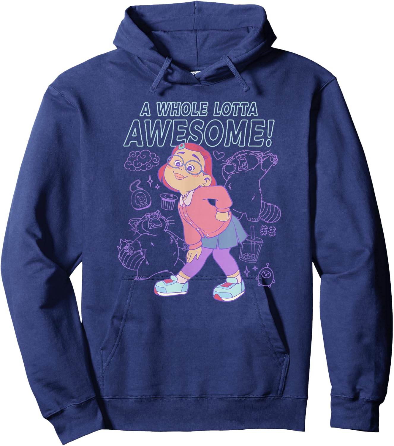 Disney Pixar Turning Red Mei Whole Lotta Awesome Hoodie - Hoodie | Navy