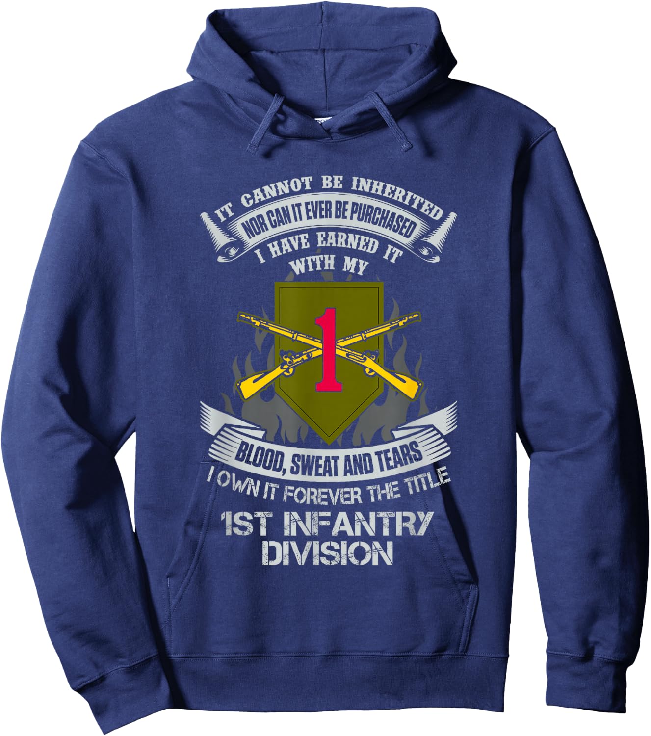 Own Forever The Title US Army 1st Infantry Division Hoodie - Hoodie | Navy