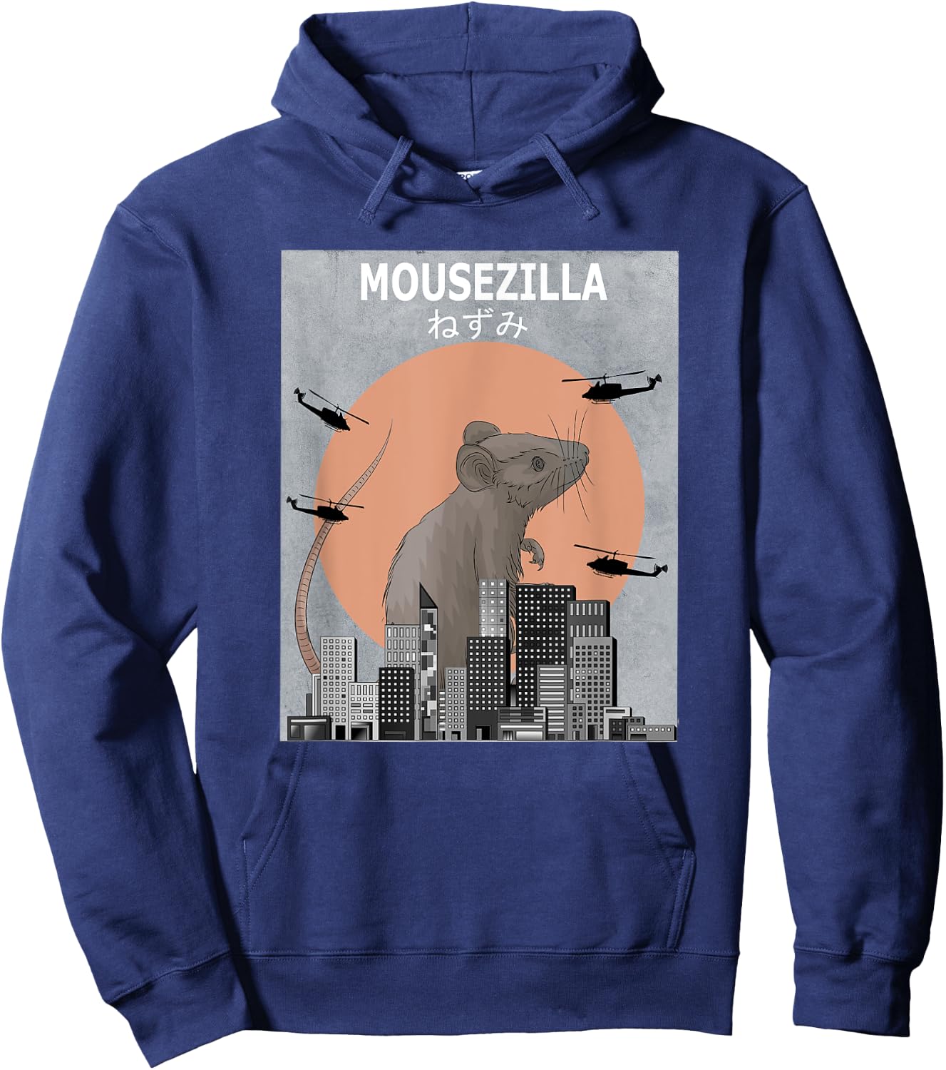 Mouse Mousezilla Funny Animal Lover Hoodie - Hoodie | Navy