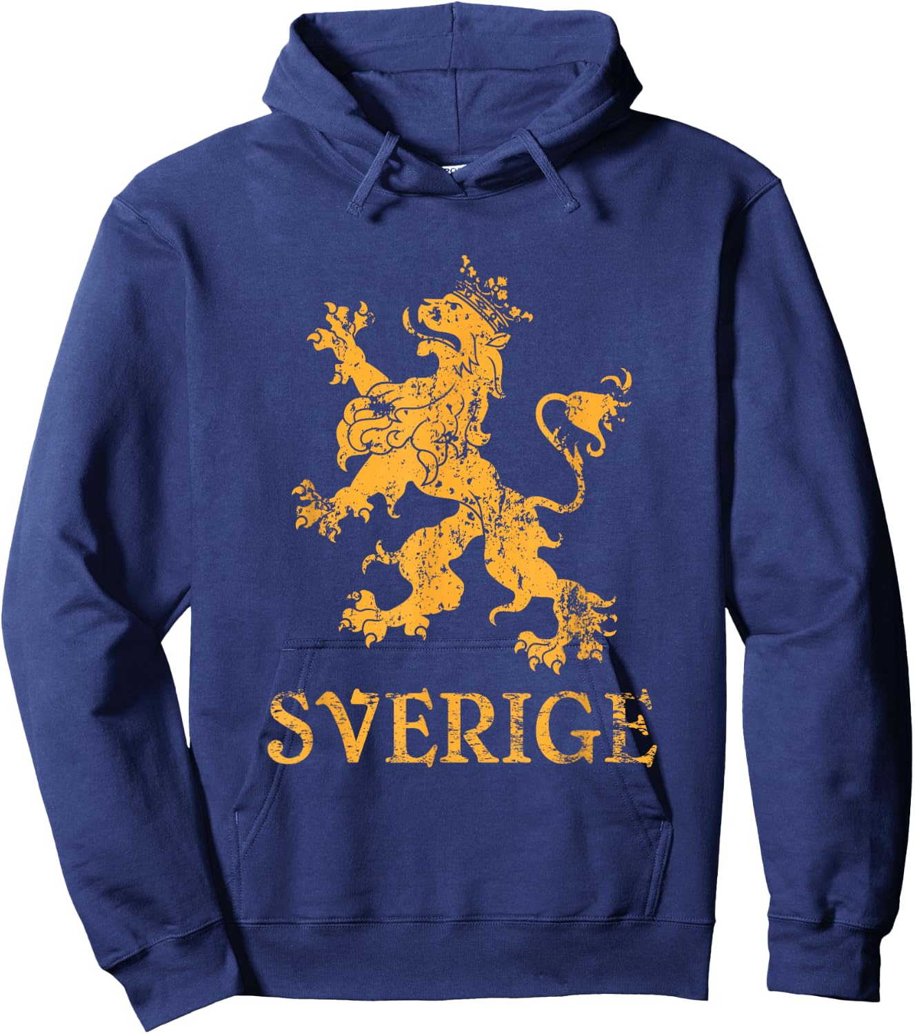 Sverige Sweden Lion Symbol Swedish Pride Hoodie - Hoodie | Navy