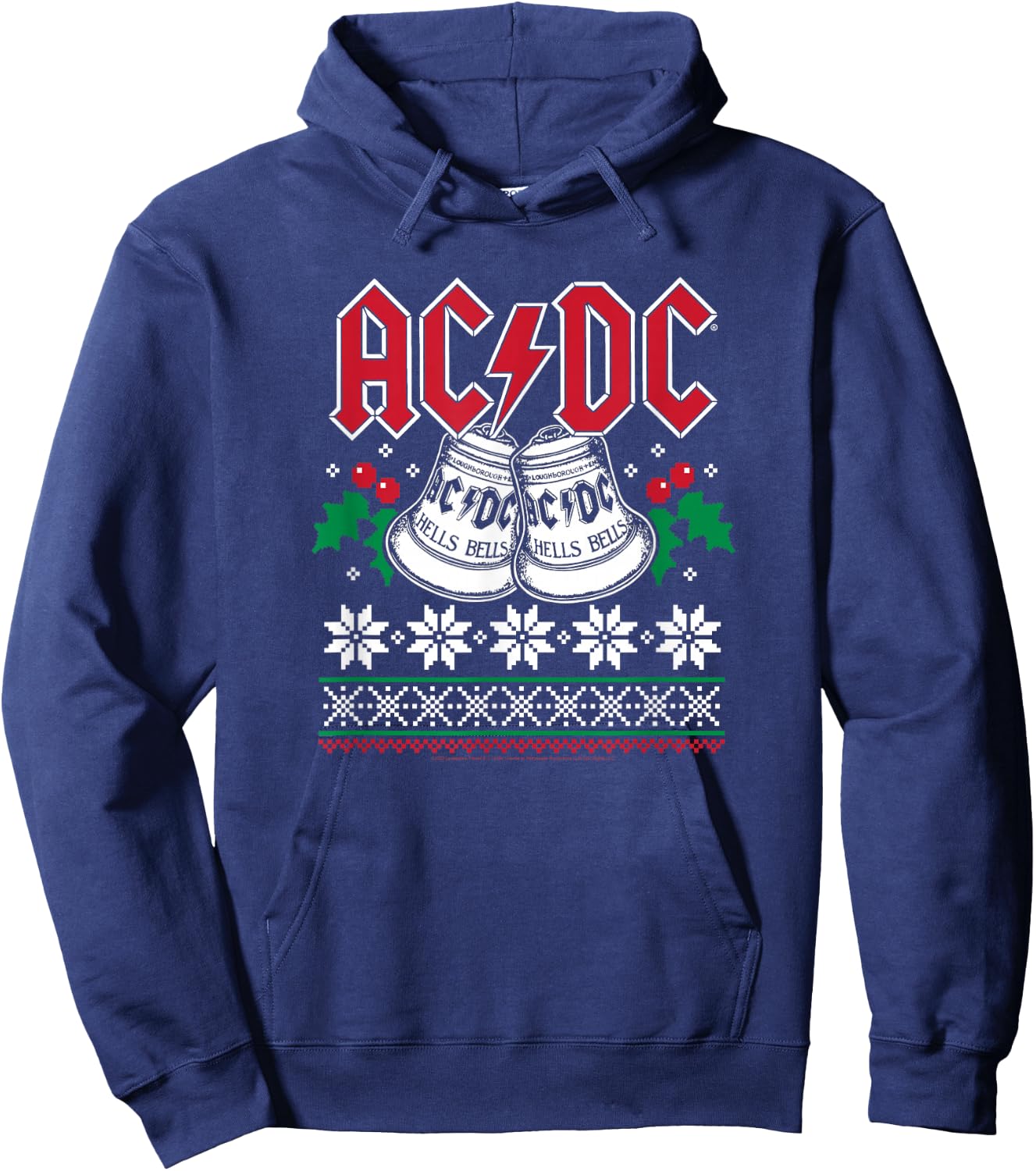 ACDC - Hells Bells Christmas Hoodie - Hoodie | Navy
