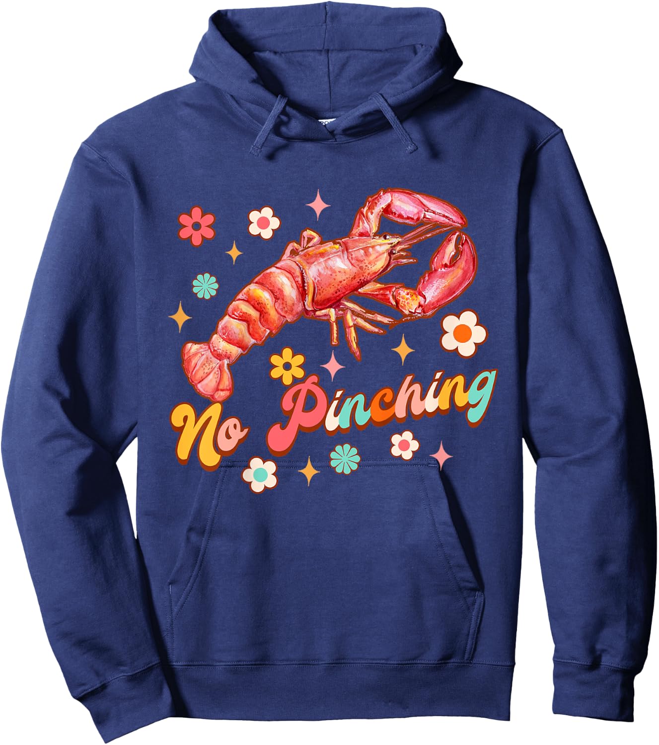 Kids Funny Baby Boil Crawfish Lover Seafood Cajun No Pinching Hoodie - Hoodie | Navy