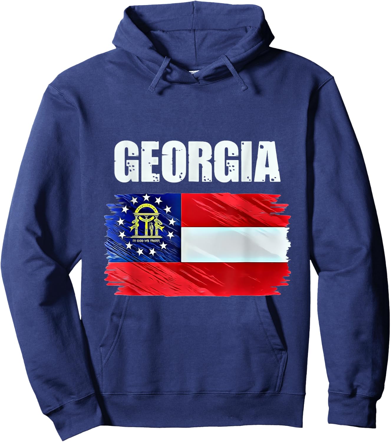 Georgia Flag Us State Hoodie - Hoodie | Navy
