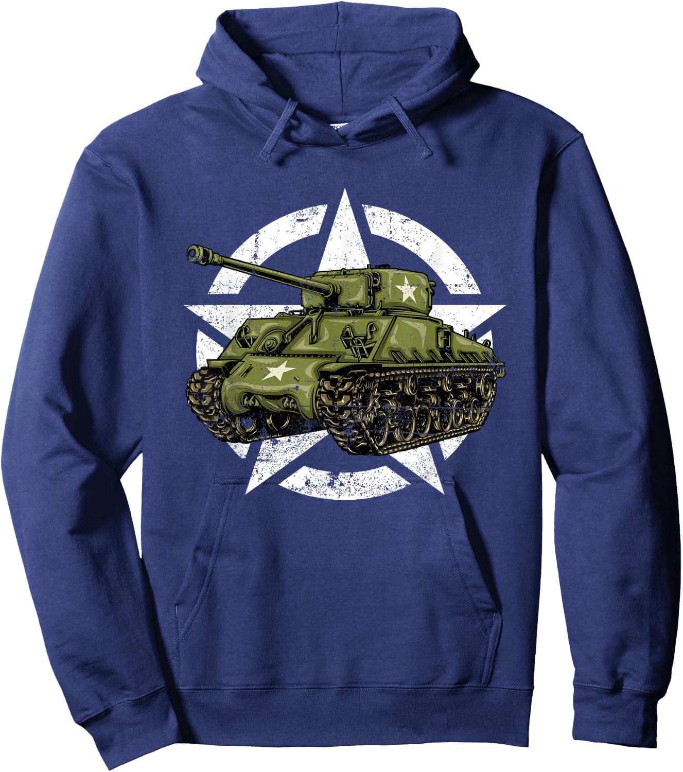 Sherman M4 World War 2 Army Tank Vintage Tank a Military Boy Hoodie - Hoodie | Navy