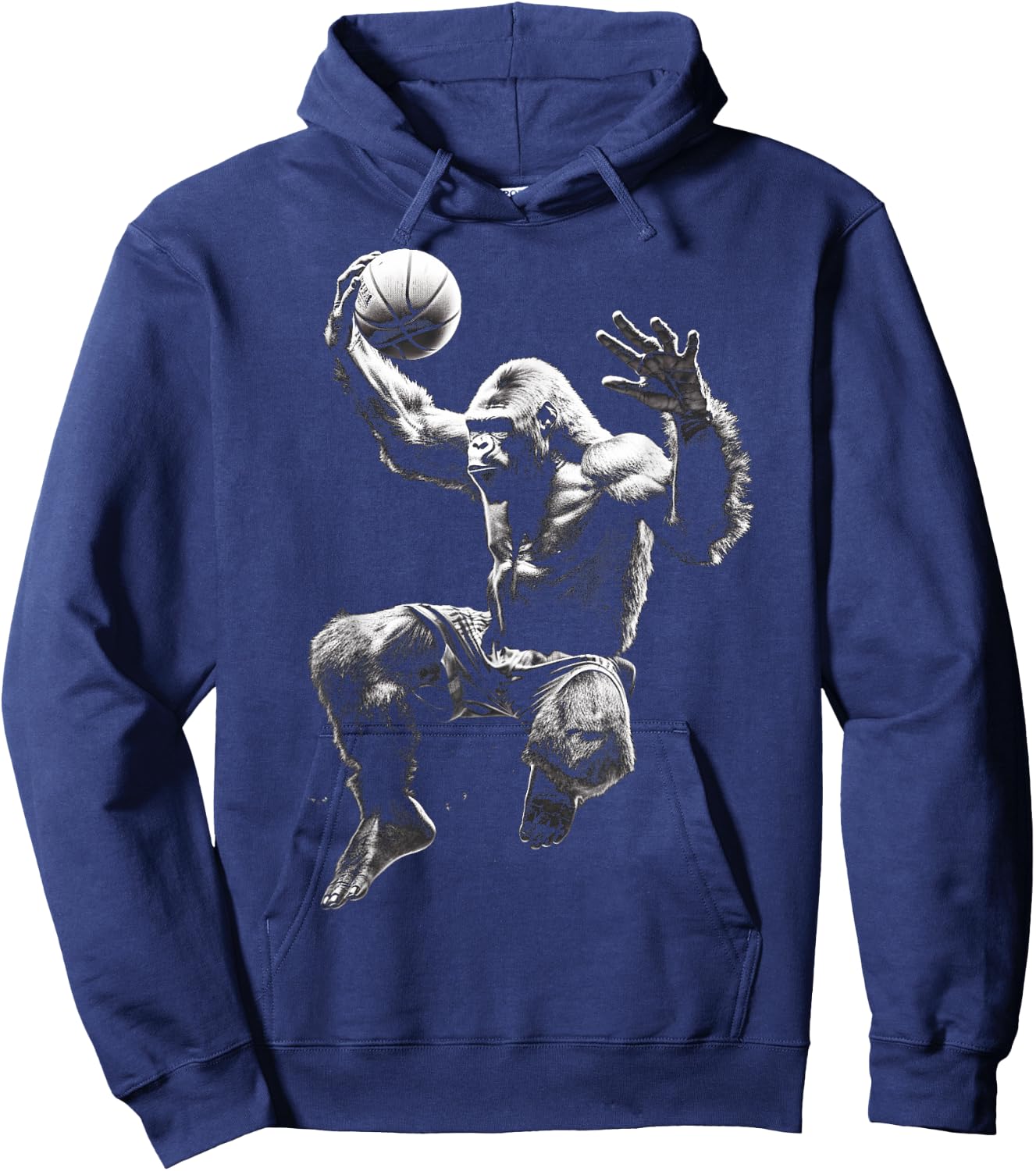 Gorilla Playing Basketball Funny Gorilla Basketball Player Hoodie - Hoodie | Navy