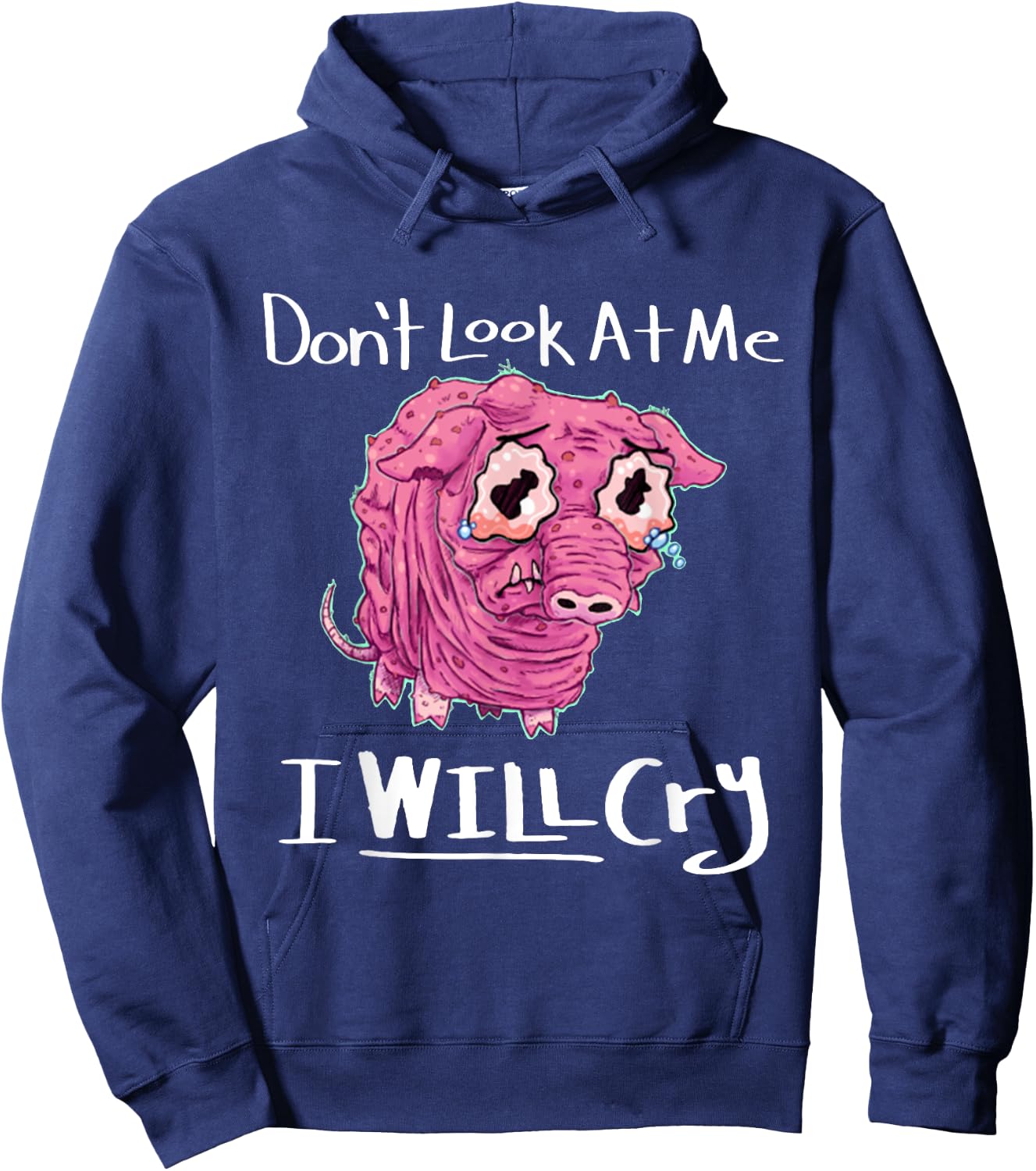 Home of the Squonk - Pennsylvania, USA Sad Emo Cryptid Hoodie - Hoodie | Navy