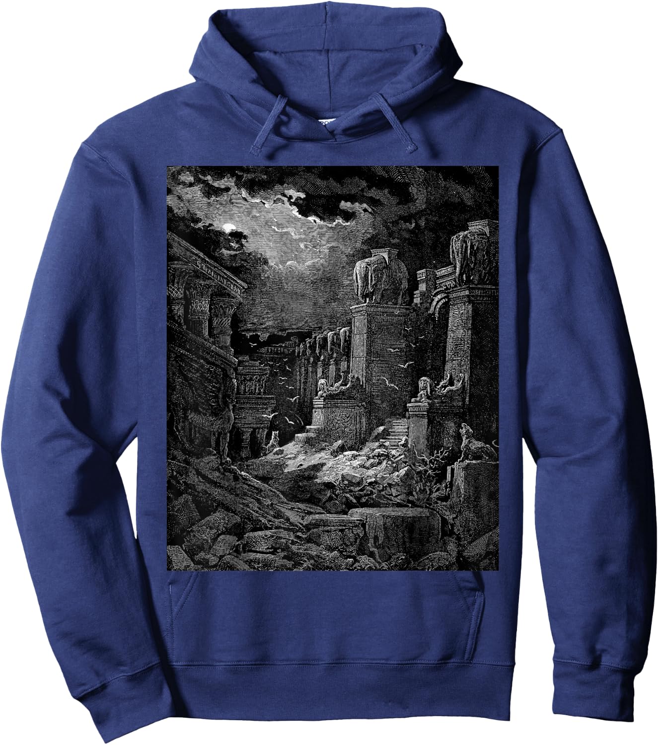 Babylon Fallen Gustave Dore Biblical Art Hoodie - Hoodie | Navy
