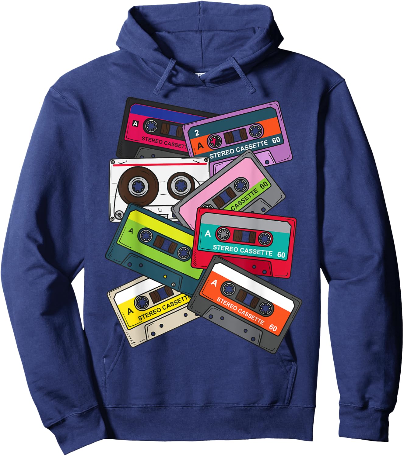 Eighties 80's Kid Best Era Ever Born In the 80's Cassette Hoodie - Hoodie | Navy