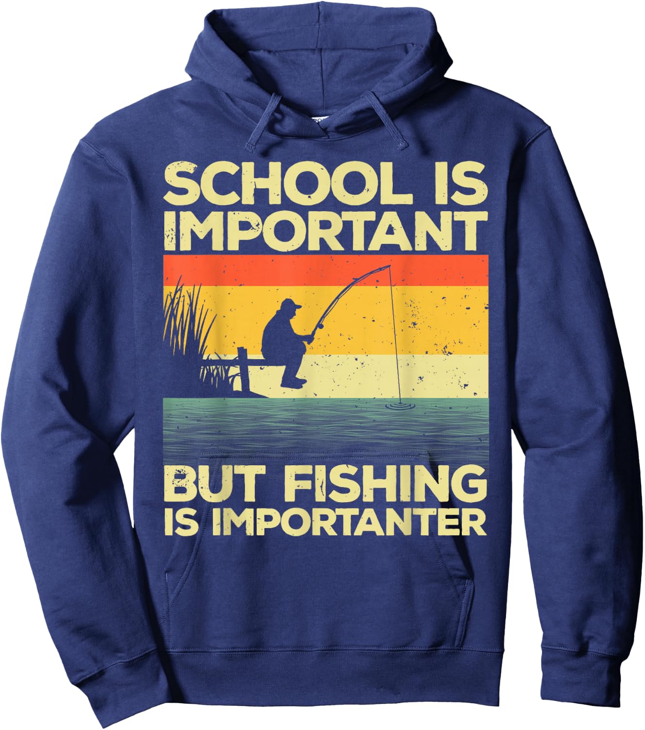 Cool Fishing Women Bass Fishing Fisherman Fish Trout Small Hoodie - Hoodie | Navy