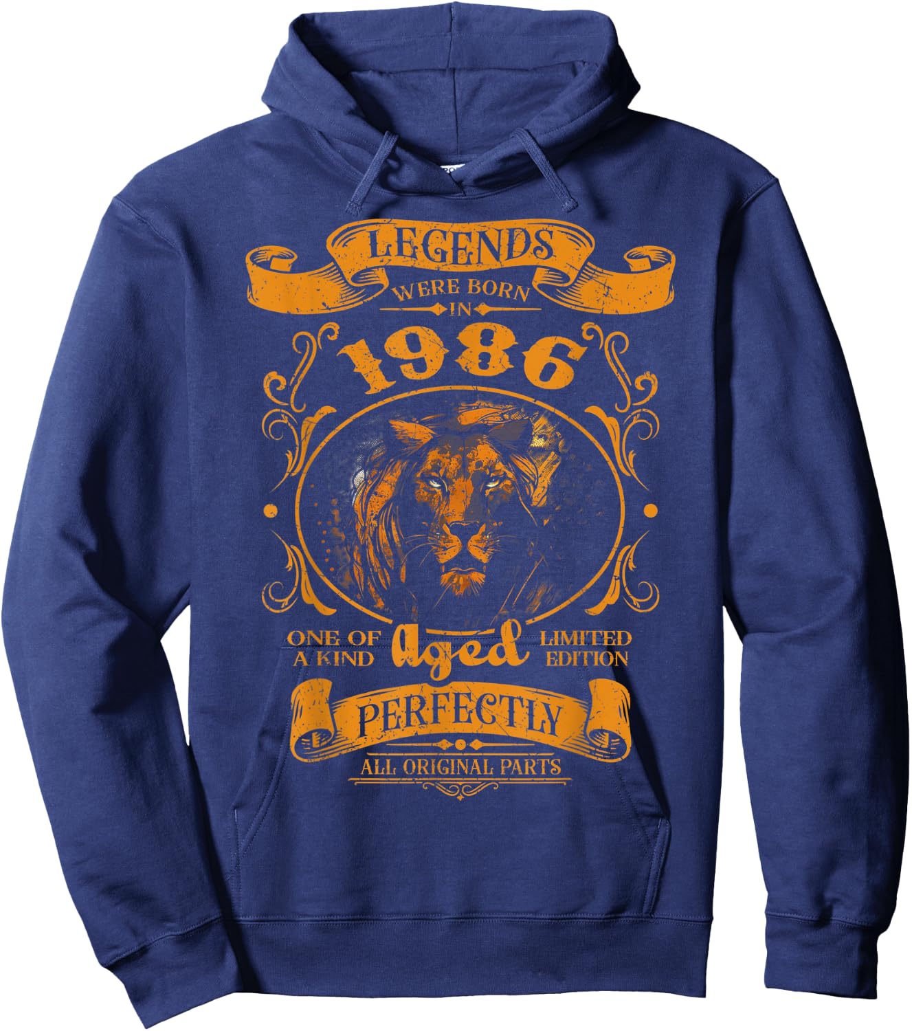 Legends were born in 1986 37th birthday lion lovers gift Hoodie - Hoodie | Navy