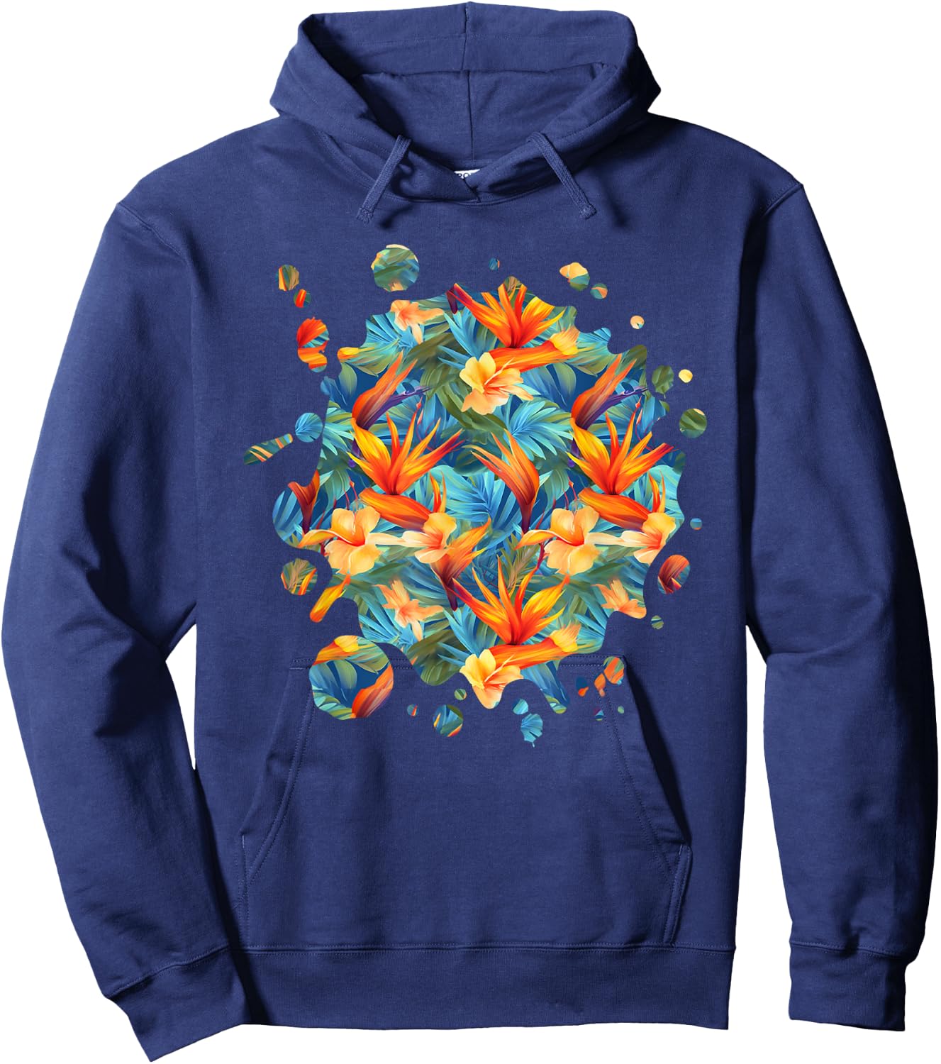 Cute Bird of Paradise Inspired Flower Plant Lover Gardener Hoodie - Hoodie | Navy