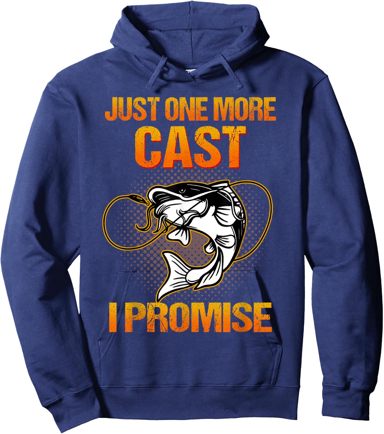 Just One More Cast I Promise Fish Fishing Hoodie - Hoodie | Navy