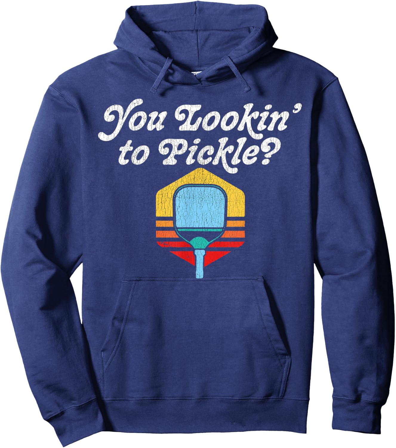 FIT2SERVE Gear - Positivity Through Laughter -Adults Retro Sports Black Small Hoodie - Hoodie | Navy