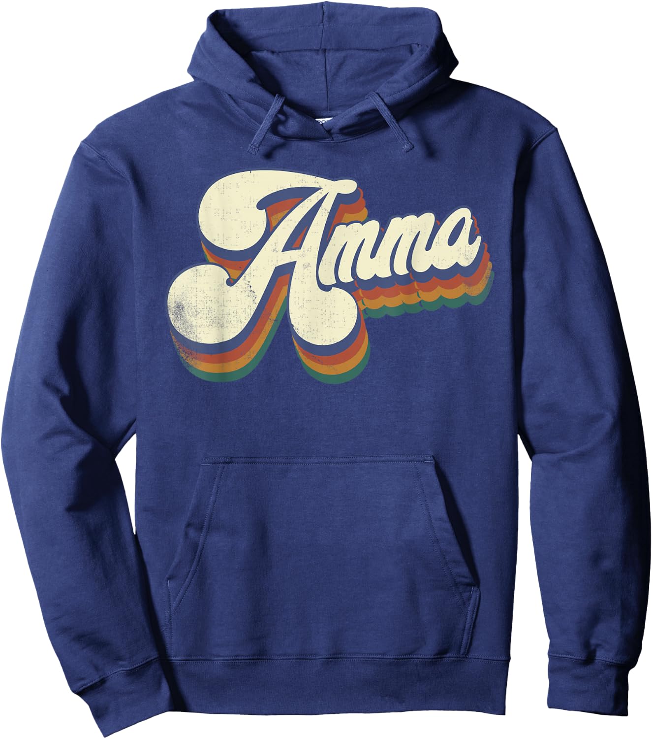 Amma Gifts For Grandma Retro Vintage Mother's Day Amma Hoodie - Hoodie | Navy