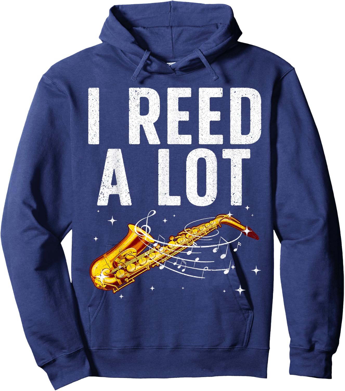 Funny Saxophone Design Women Tenor Saxophone Player Hoodie - Hoodie | Navy