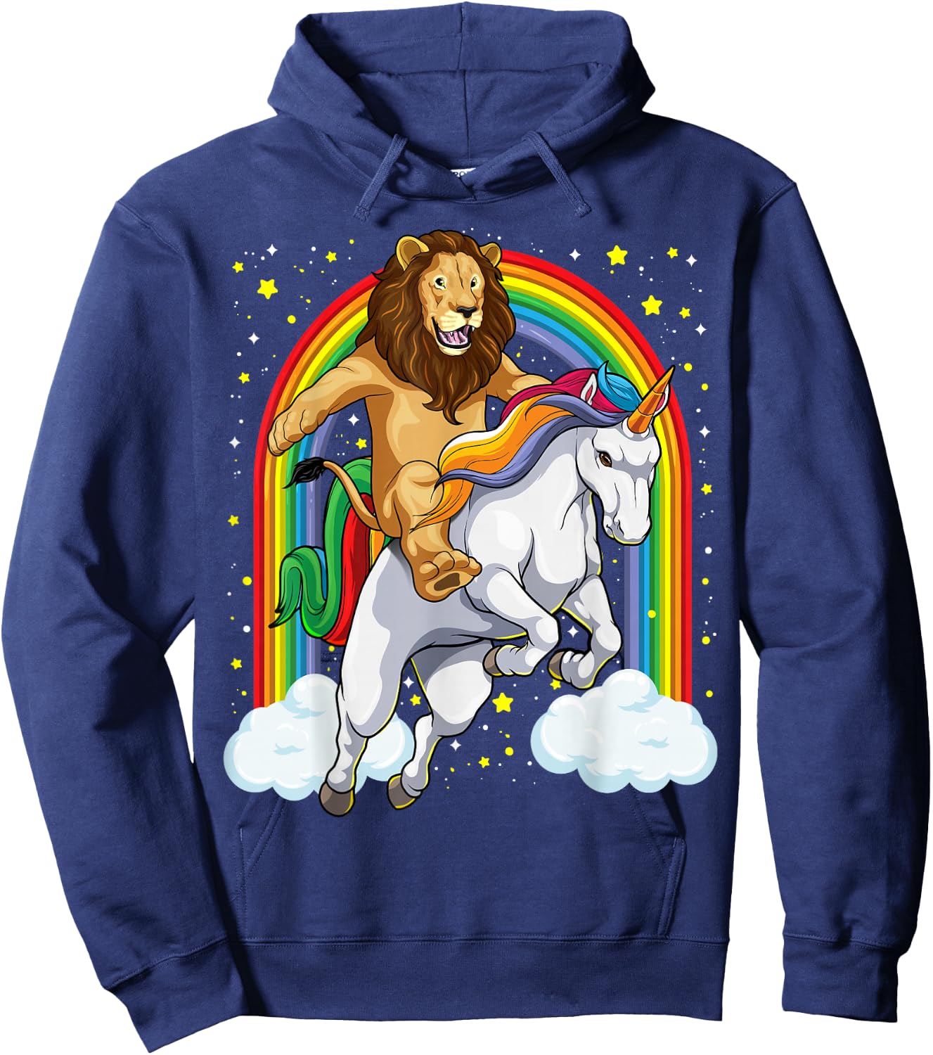 Lion Riding Unicorn Funny And Magical Lion Unicorn Hoodie - Hoodie | Navy