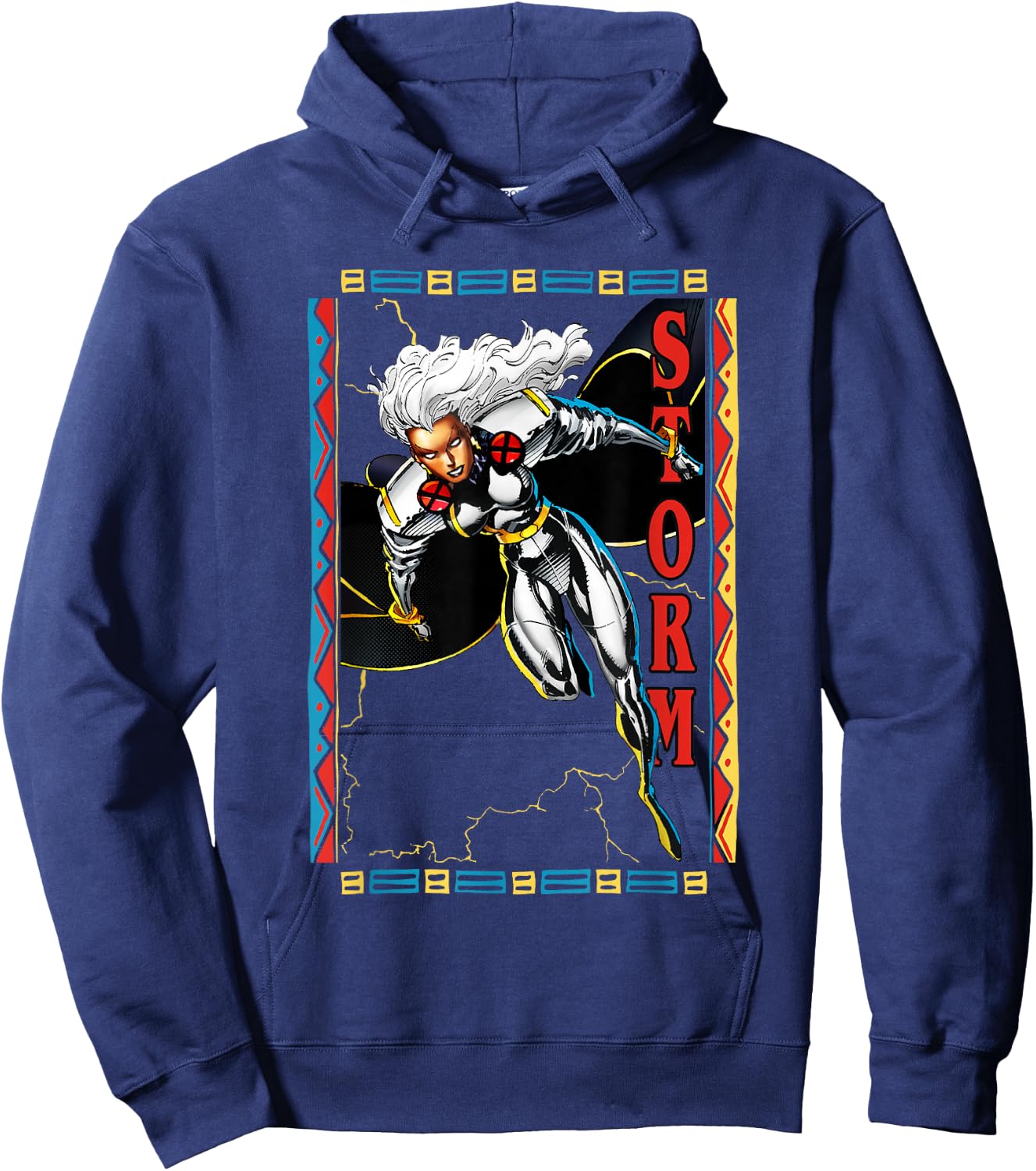 Marvel X-Men Storm Tribal Style Frame Epic Portrait Hoodie - Hoodie | Navy