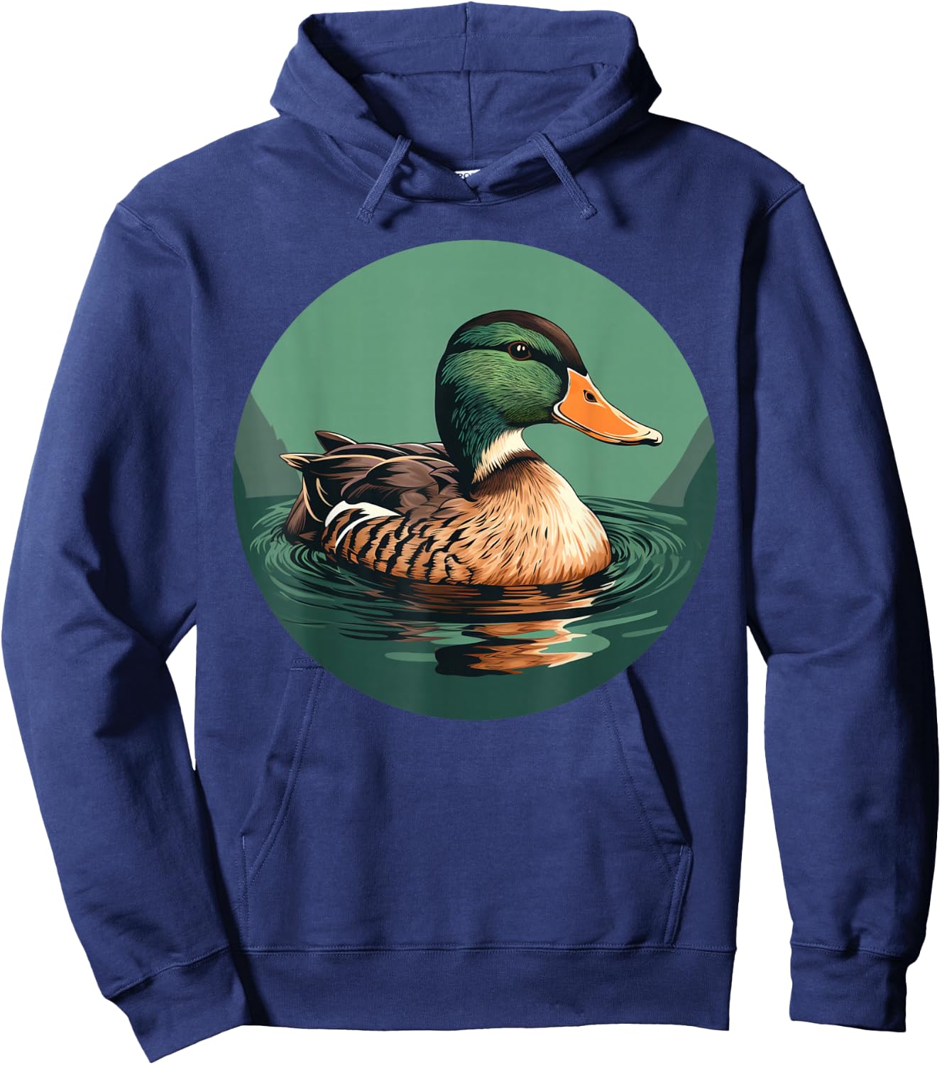 Cool looking Mallard Duck for Bird and Animals watching Fans Hoodie - Hoodie | Navy