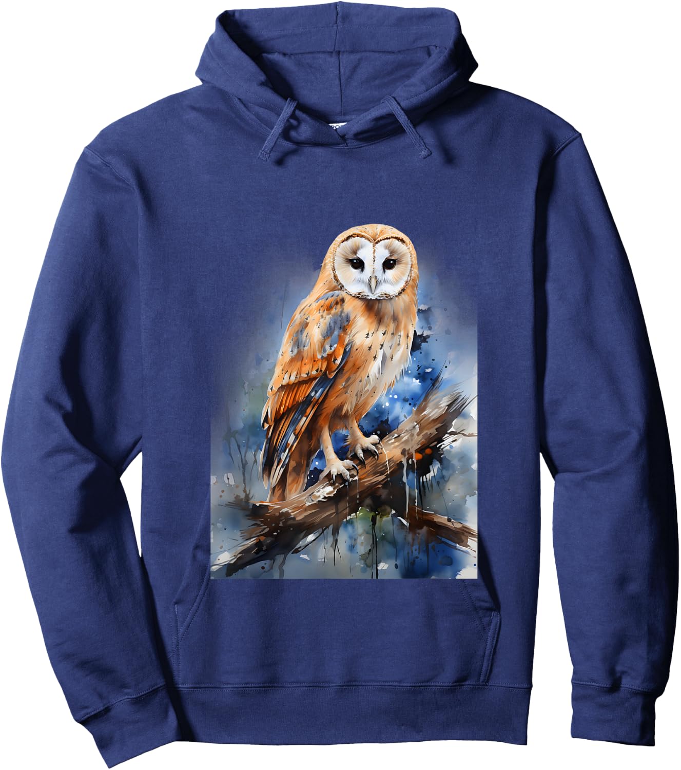 Barn Owl Gift Realistic Nature Trees Volatile Hoodie - Hoodie | Navy