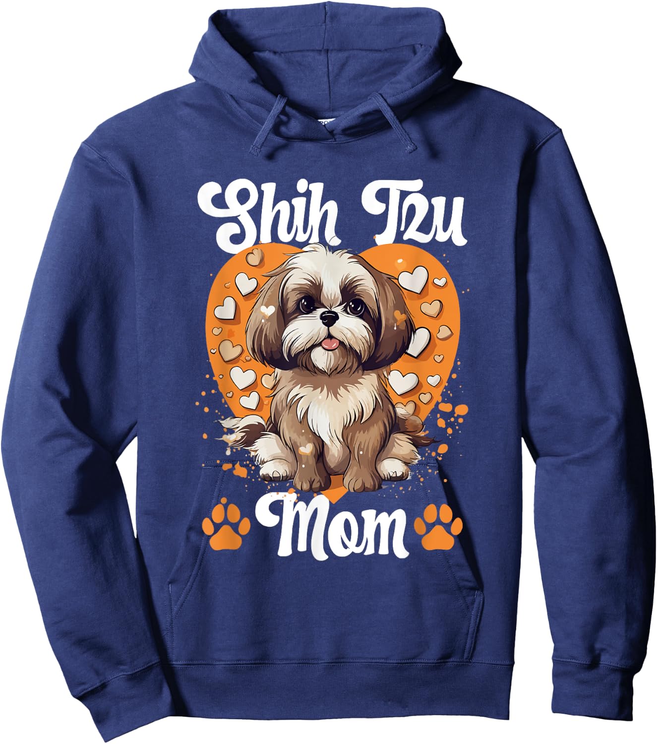 Shih Tzu Hsi Shih dog Pet Dog Breed Shih Tzu Mom Men Women Girls Kids Hoodie - Hoodie | Navy