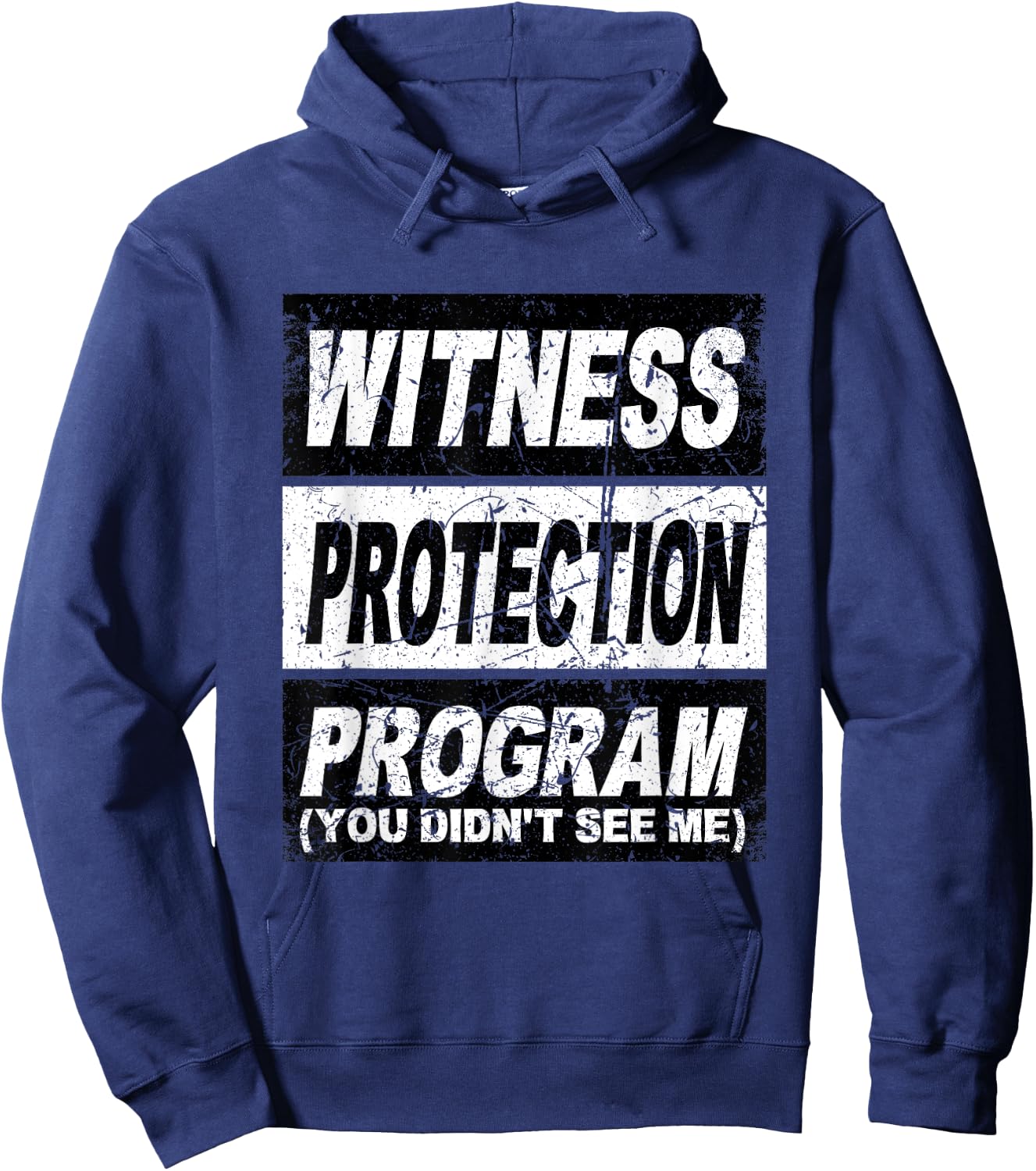 Retro Witness Protection Program Shirt Funny Costume Family Hoodie - Hoodie | Navy