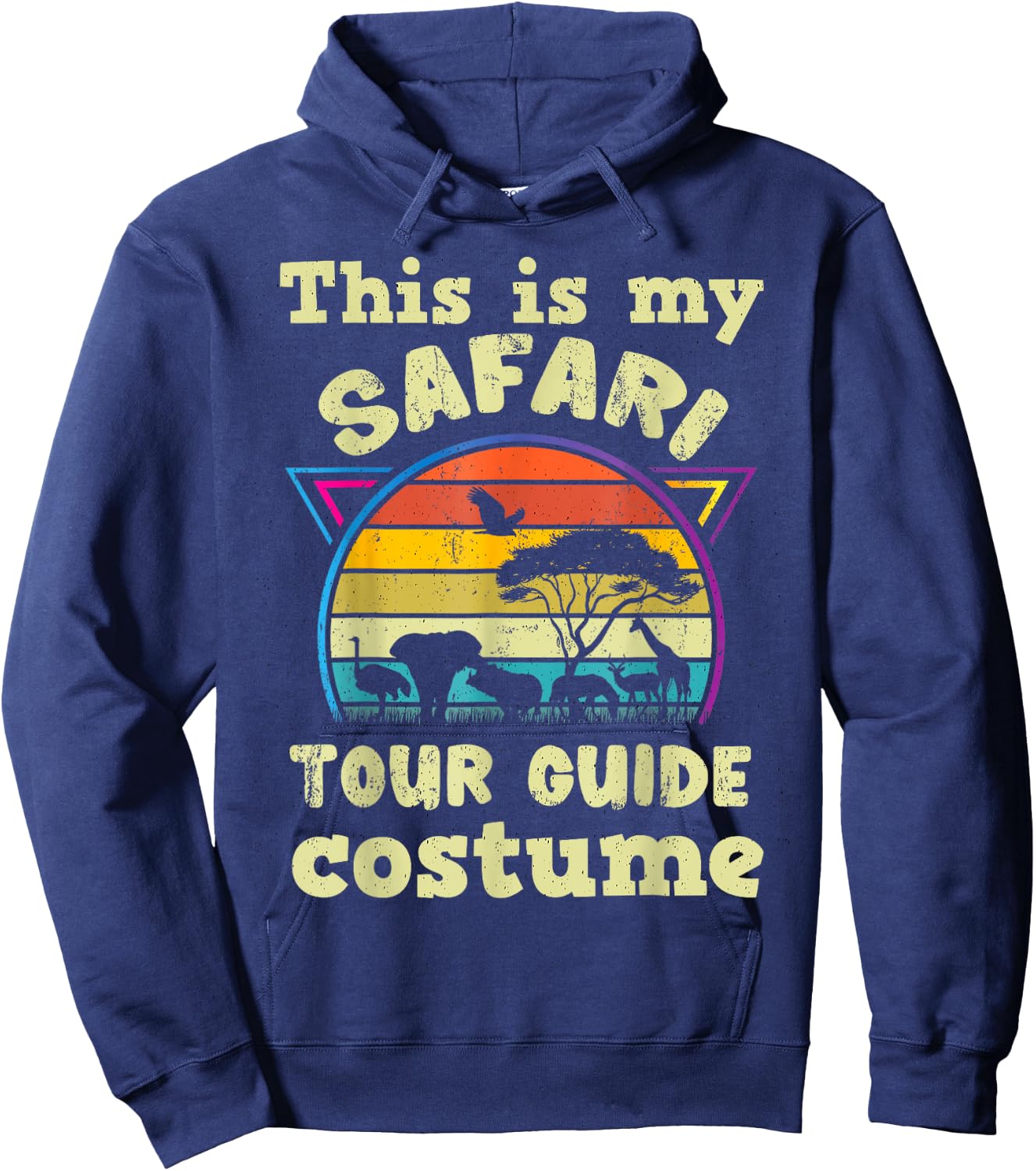 Funny Safari Guide Art Women Kids Zoo Safari Costume Hoodie - Hoodie | Navy