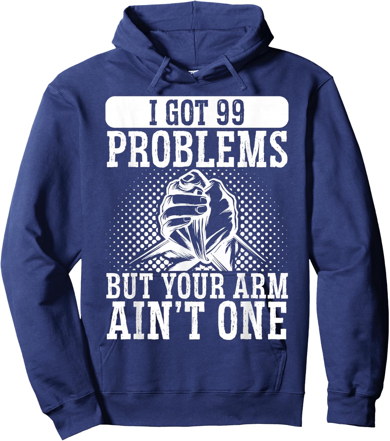 Wrist Turning Arm Wrestling Hoodie - Hoodie | Navy