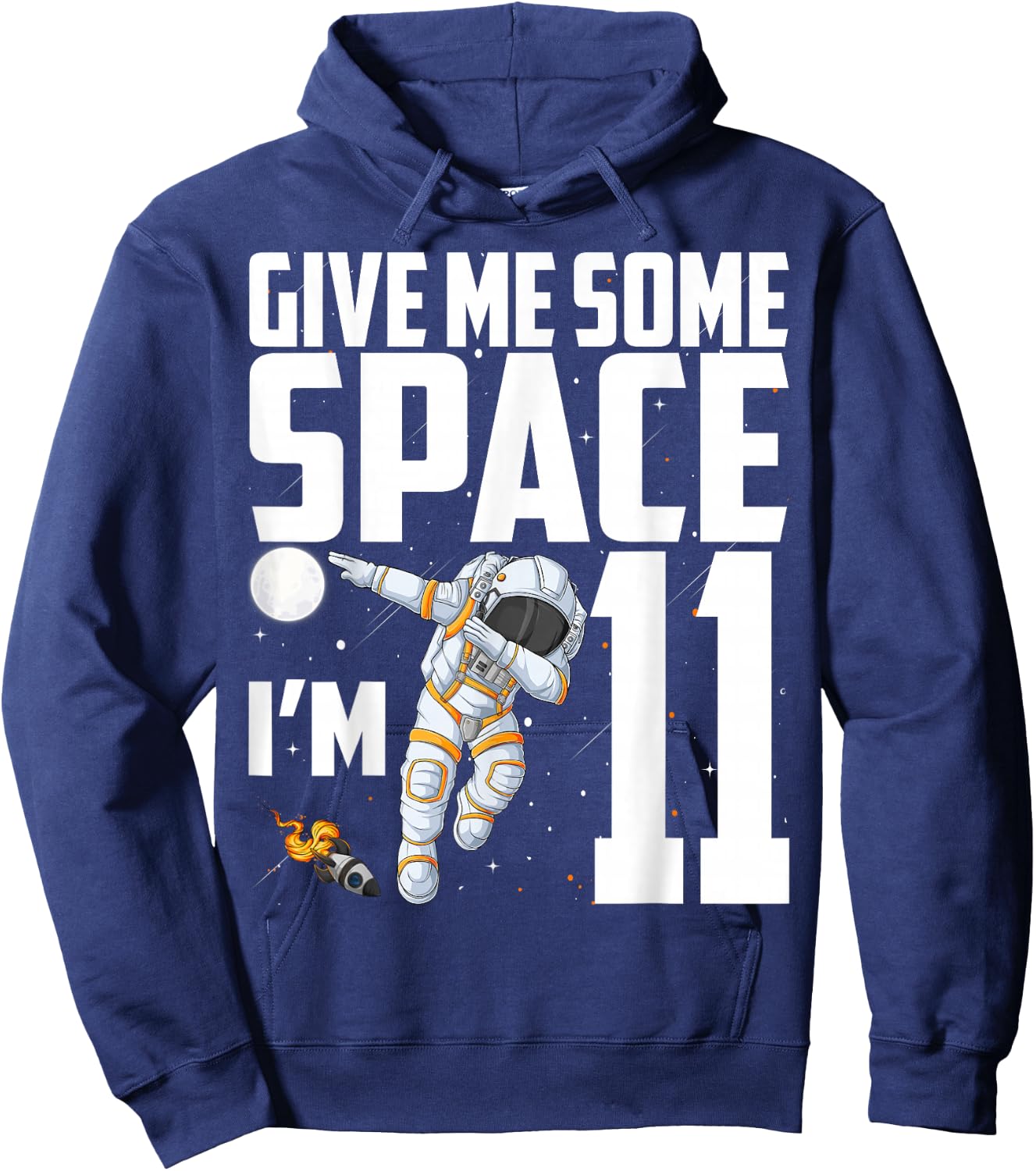 11 Year Old Outer Space 11th Birthday Astronaut Planets Hoodie - Hoodie | Navy