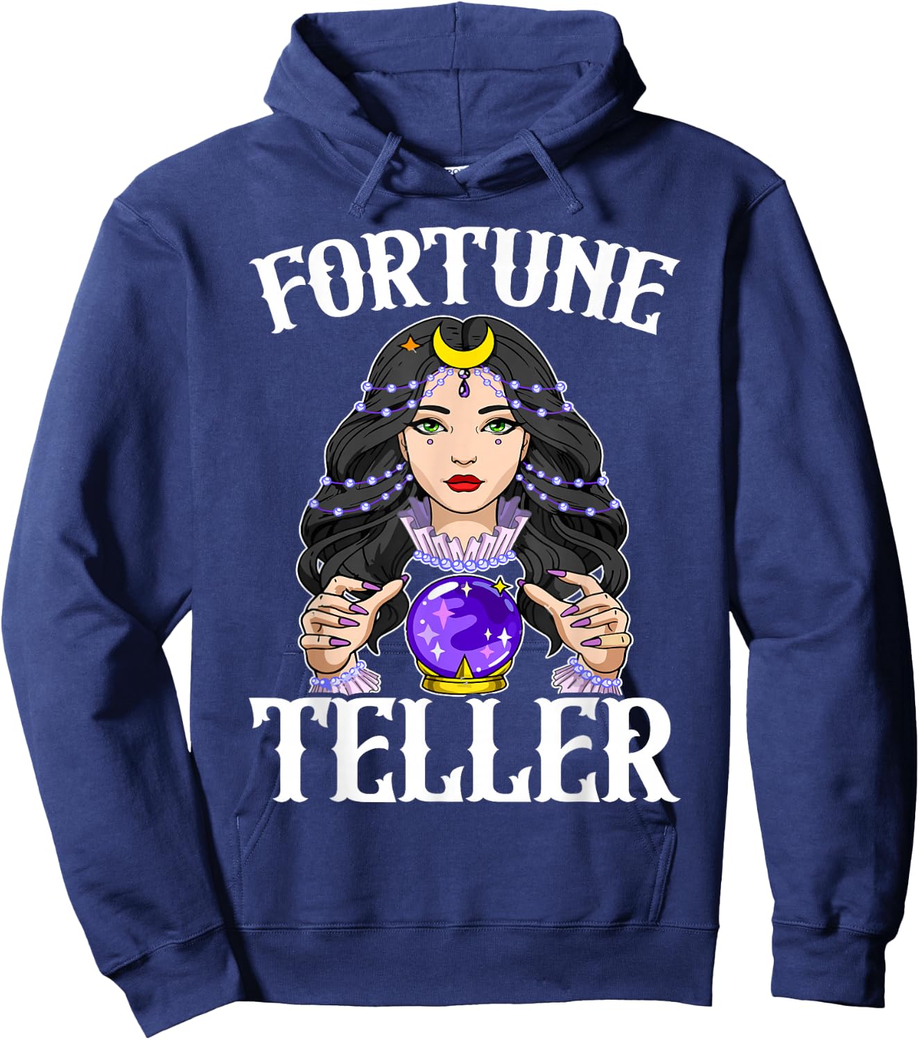 Carnival Event Circus Staff Fortune Teller Costume Women Hoodie - Hoodie | Navy
