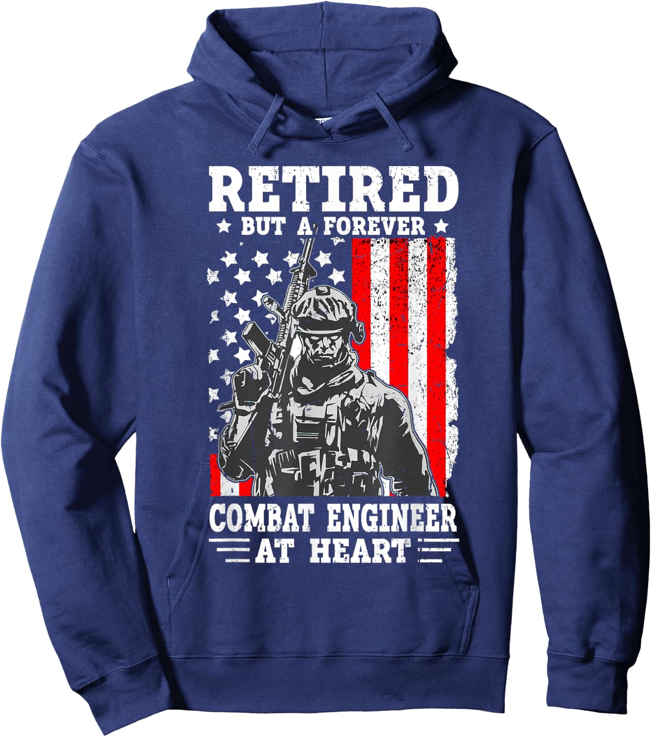 US Army Combat Engineer Quote for a Retired Combat engineer Hoodie - Hoodie | Navy