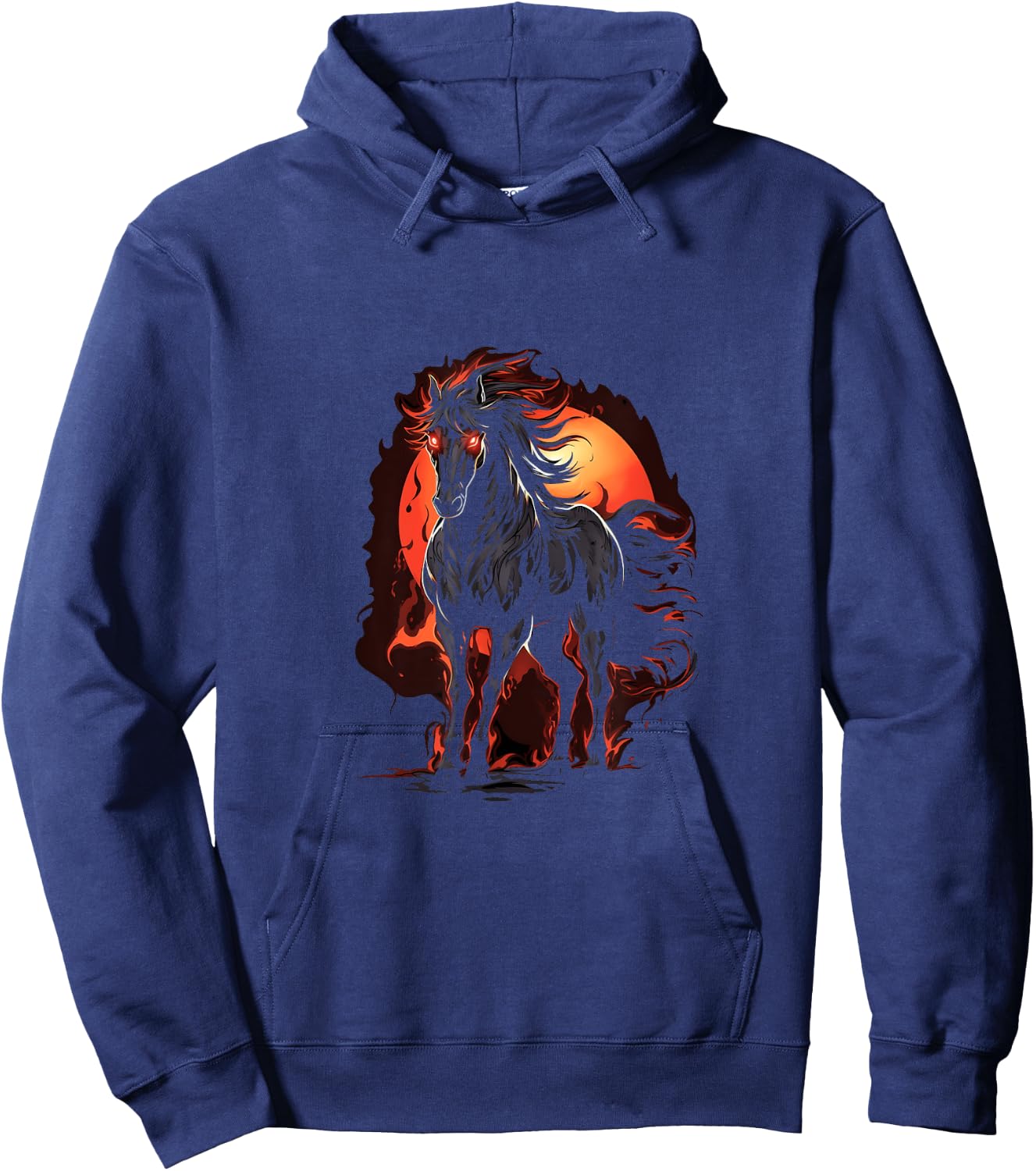 Gothic Horse Scary Dark Horses Animal Goth Hoodie - Hoodie | Navy