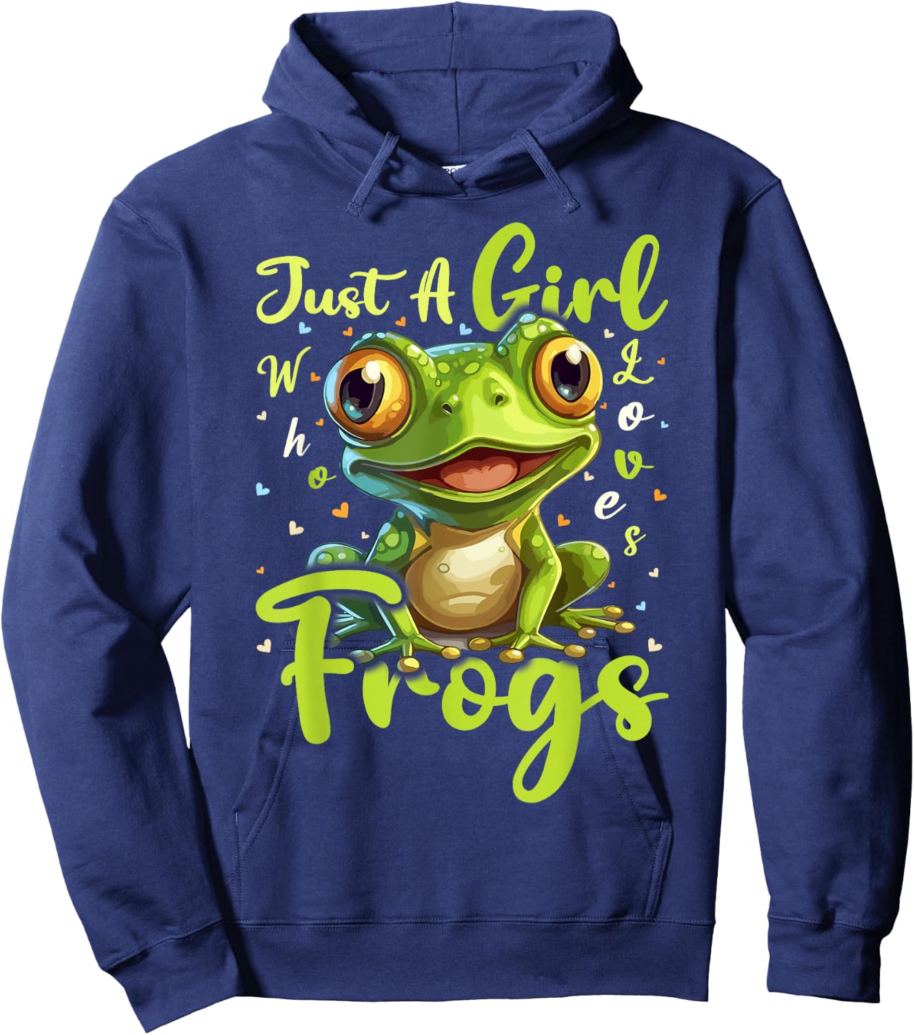 Frog Lover Just A Girl Who Loves Frogs Hoodie - Hoodie | Navy