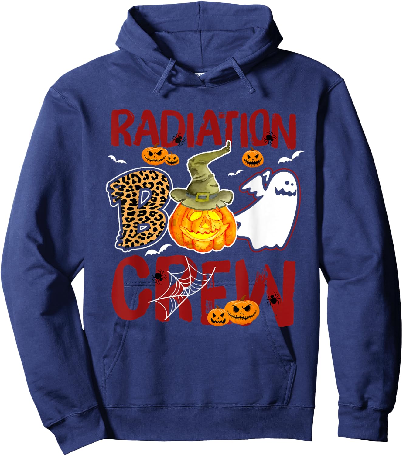 Radiation Boo Crew Halloween Radiation Therapist Matching Hoodie - Hoodie | Navy
