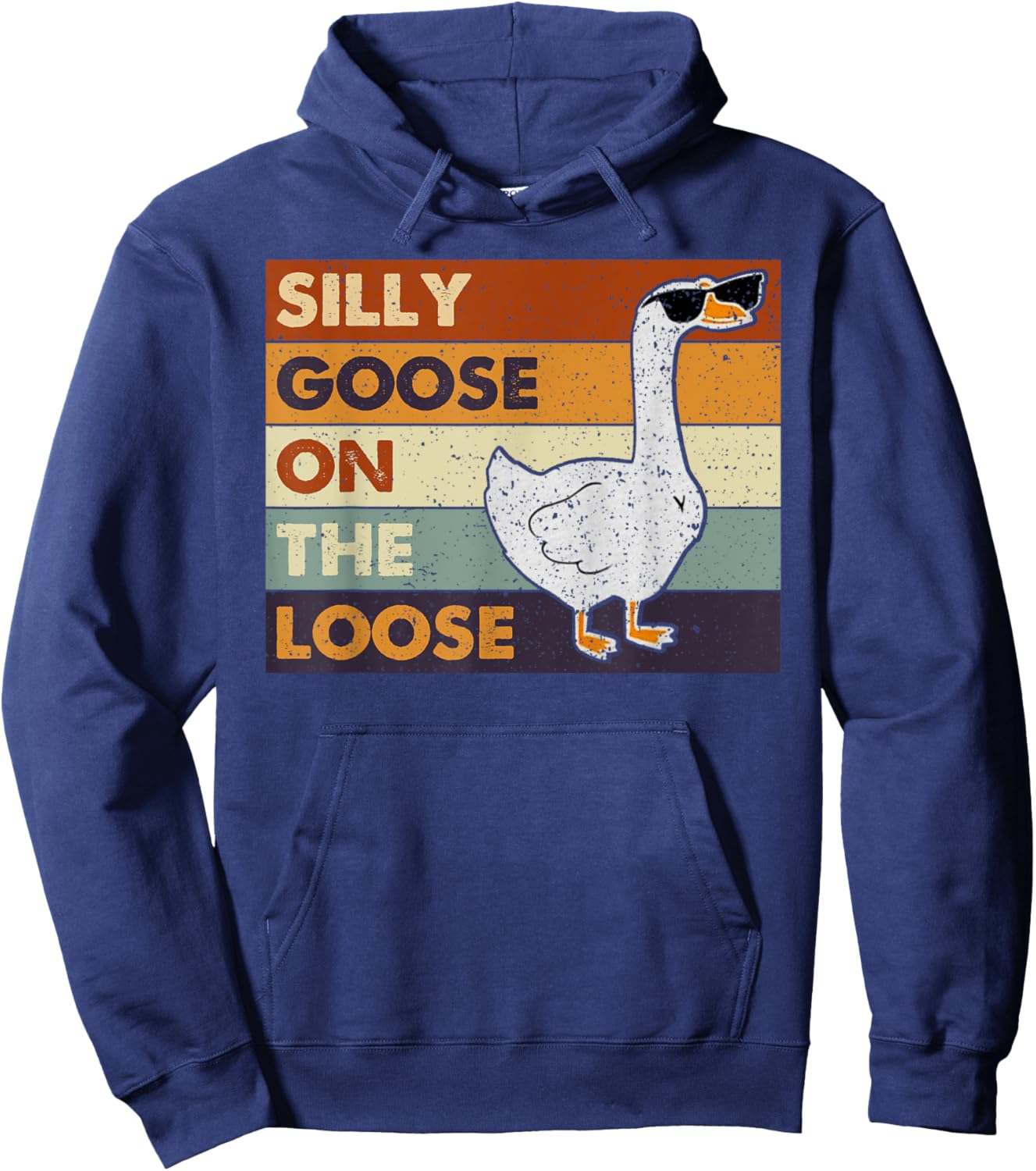 Silly Goose On The Loose Funny Silly Goose University Hoodie - Hoodie | Navy