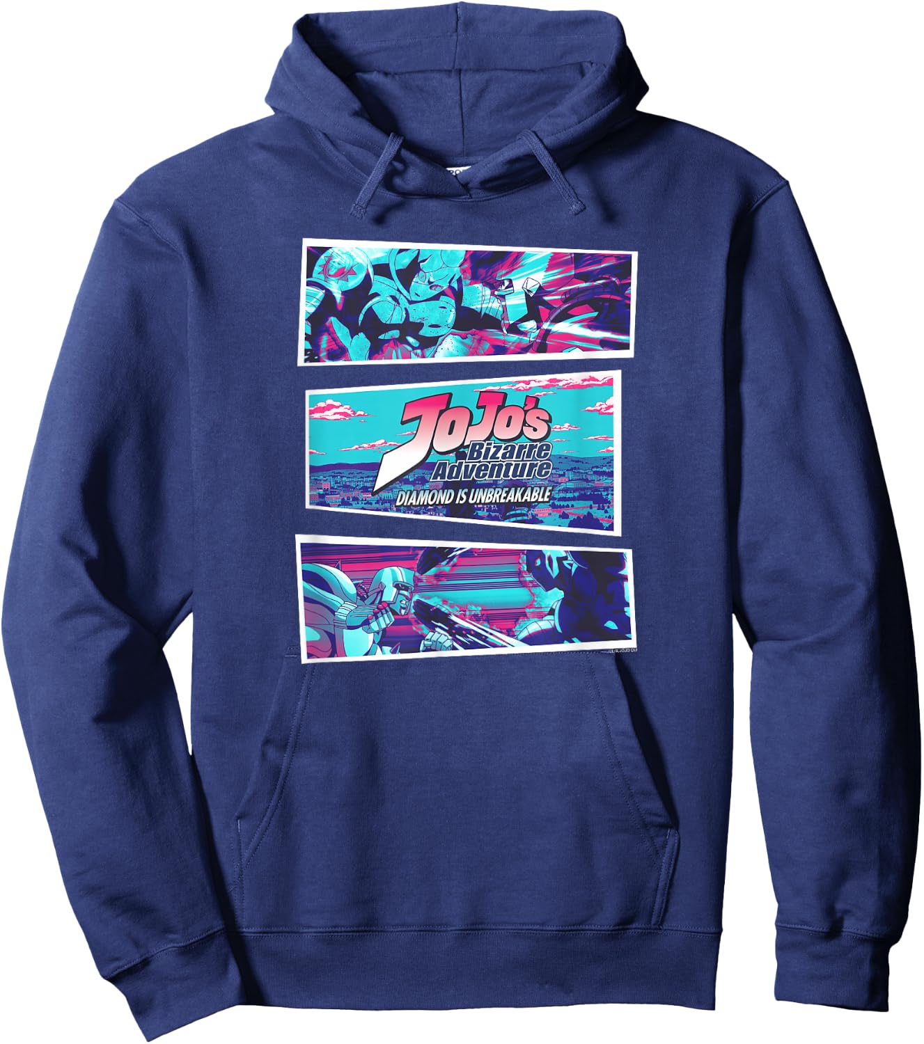 JoJo Part 4 Shining Crazy Diamond VS Deadly Killer Queen Hoodie - Hoodie | Navy