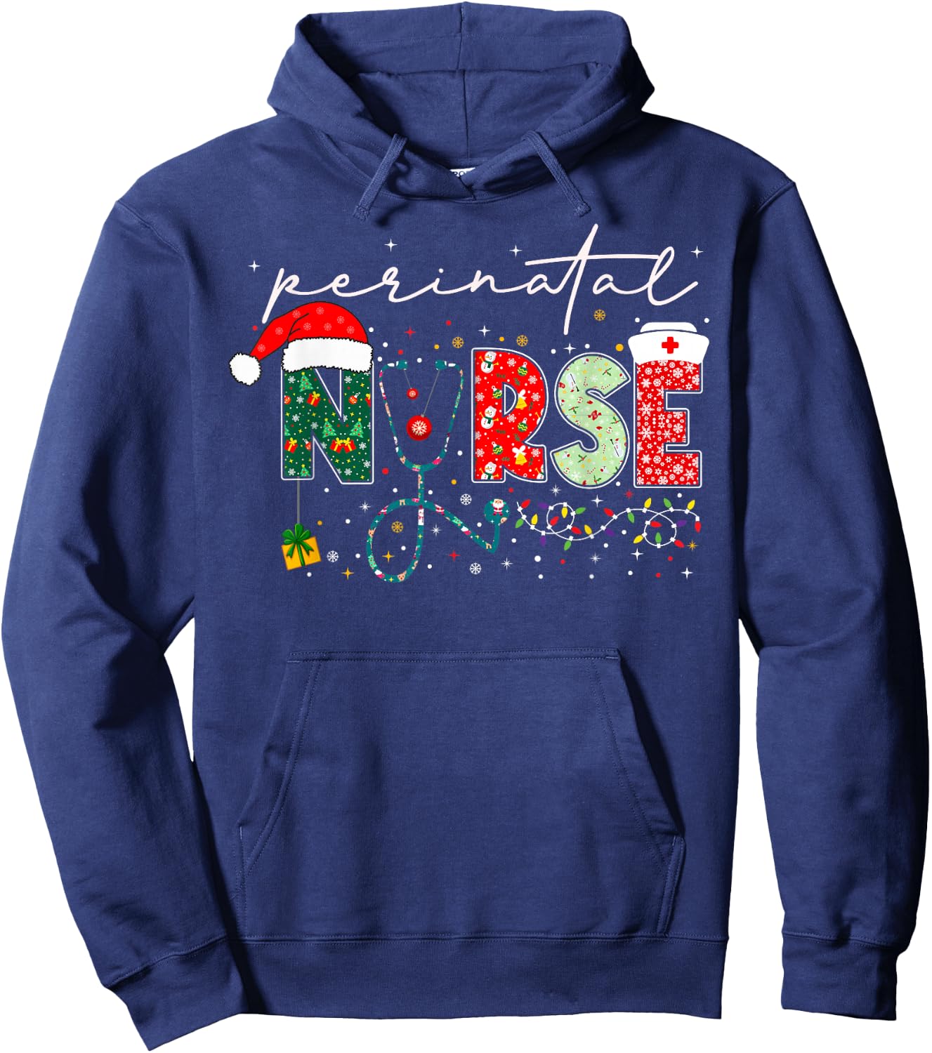 Christmas Perinatal Nurse Gifts For Nursing Student Hoodie - Hoodie | Navy