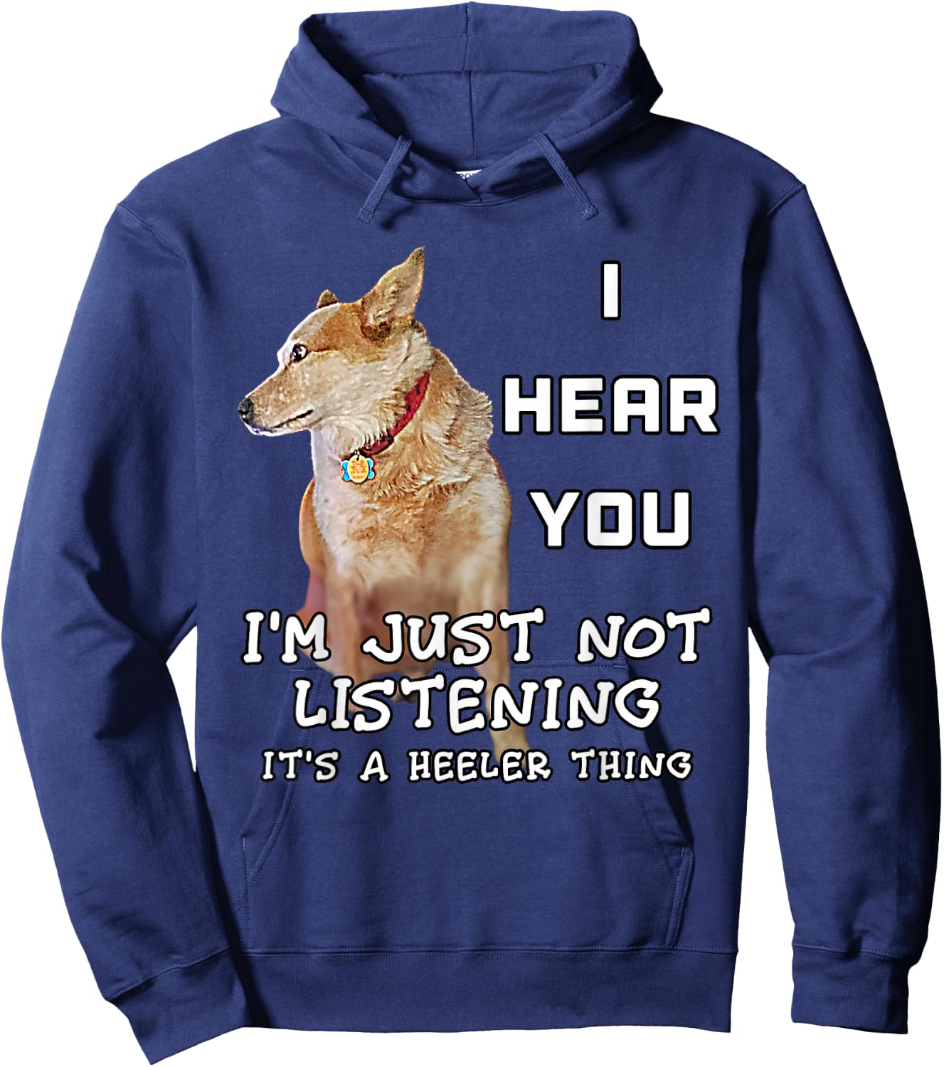 Red Heeler Dog Owners Cattle Lovers Dog I Love Red Heelers Hoodie - Hoodie | Navy