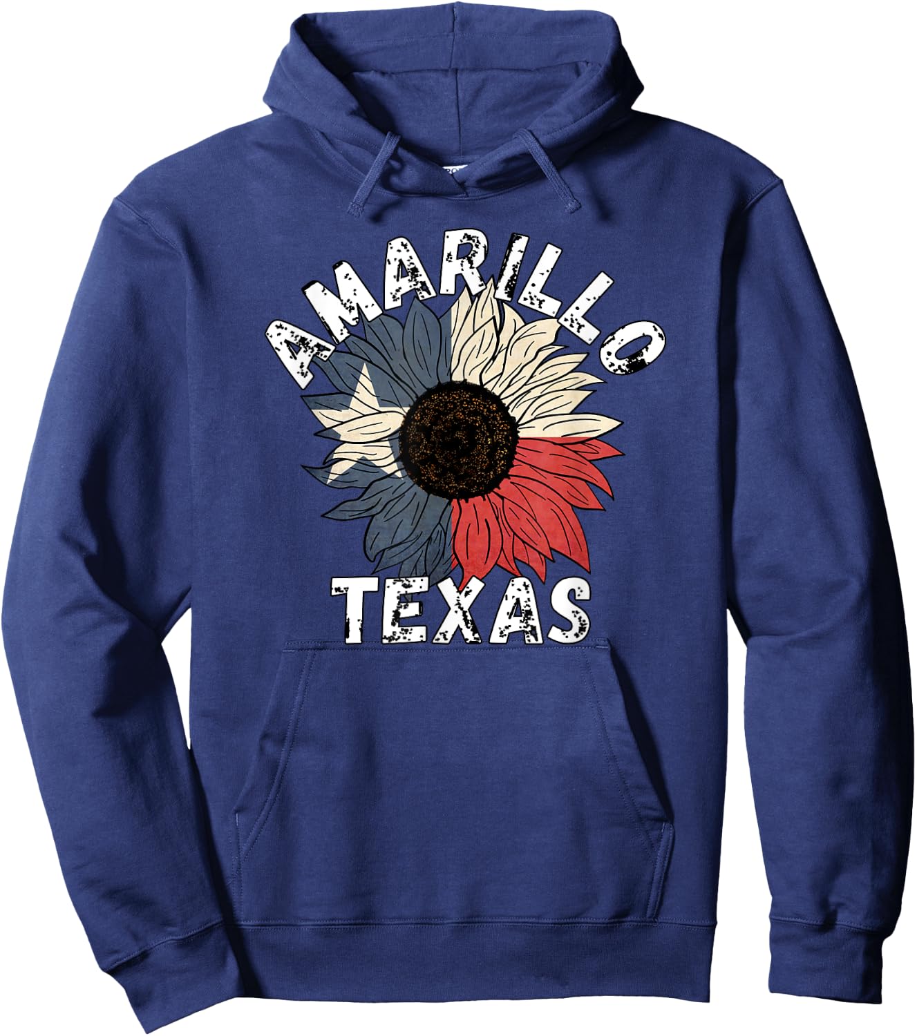 Retro Texas | Amarillo TX T Shirts | City Shirt Hoodie - Hoodie | Navy