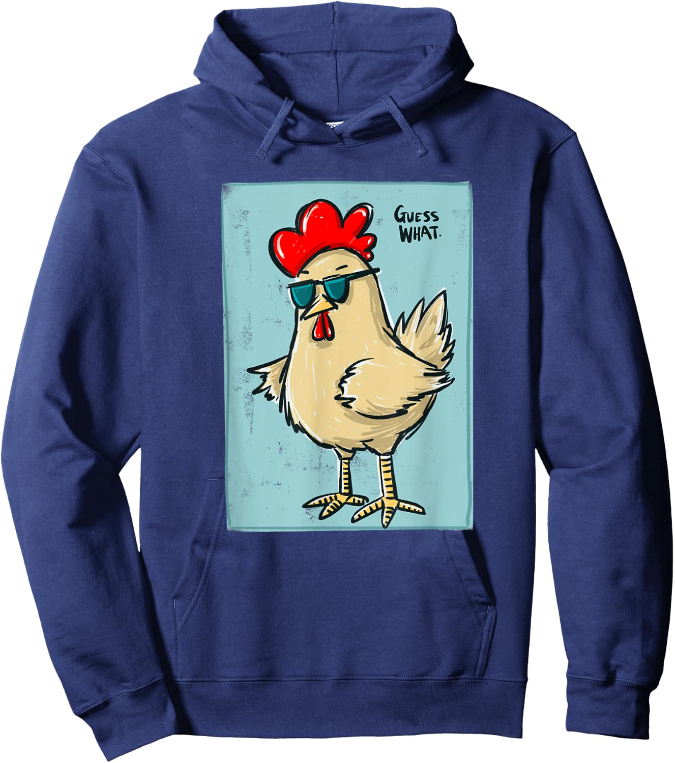 Funny Chicken Butt, Guess? Hoodie - Hoodie | Navy