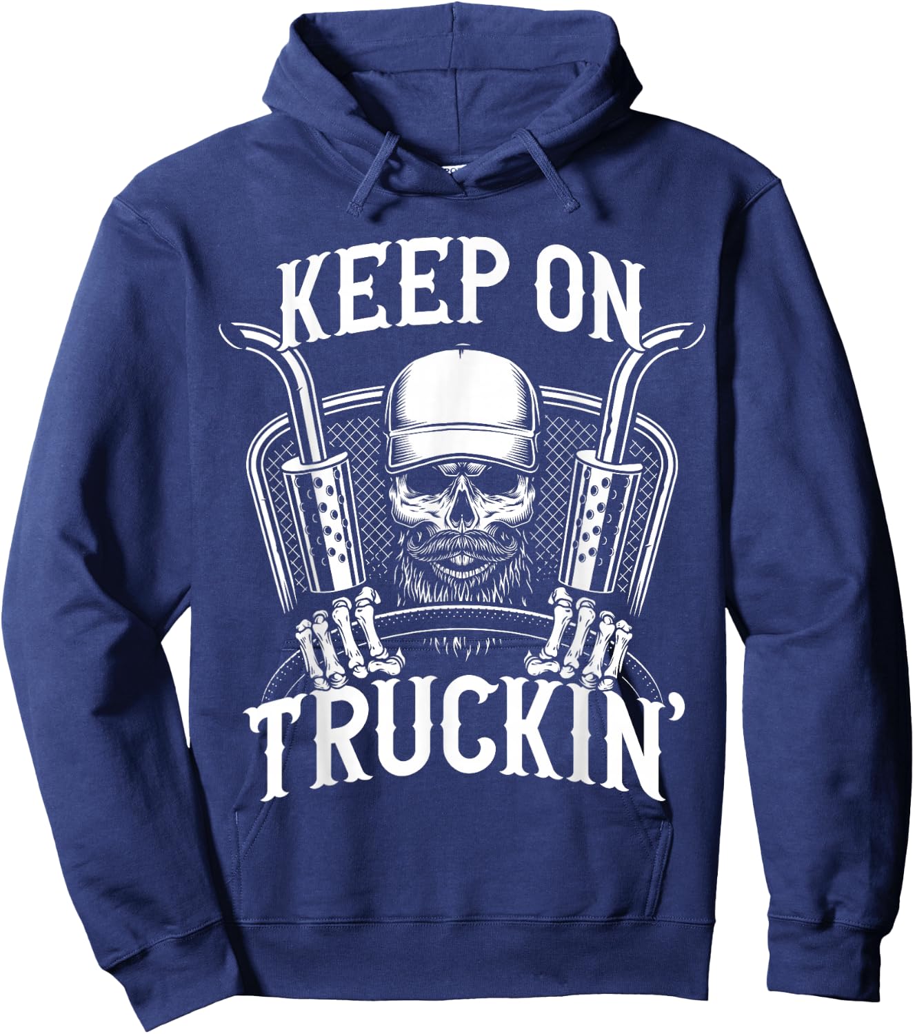 Keep On Truckin' Truck Driver Hoodie - Hoodie | Navy