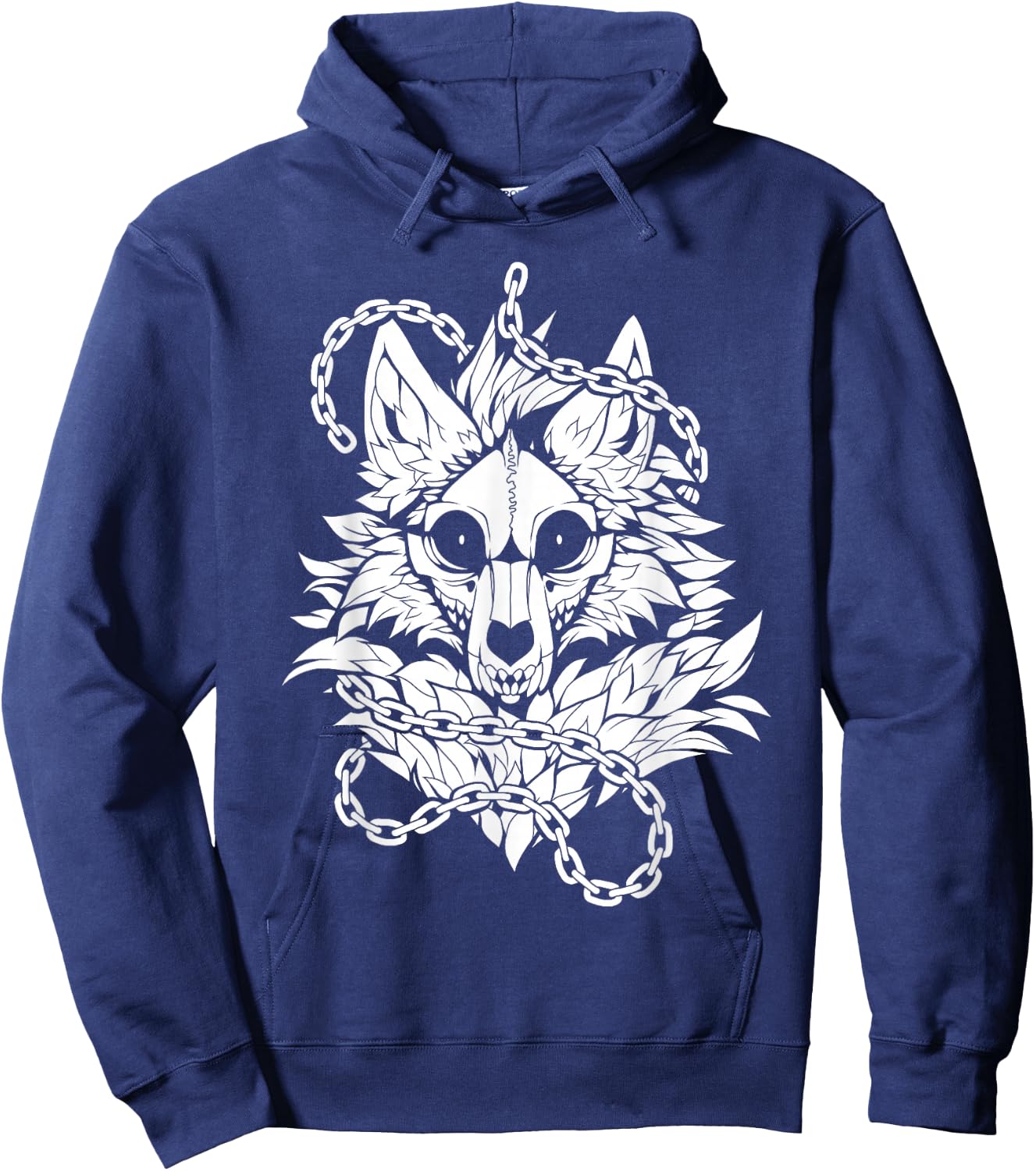 Skull Wolf Skeleton Dog Hoodie - Hoodie | Navy