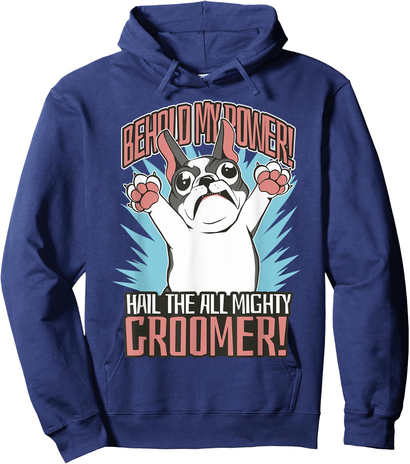 Funny Dog Grooming Art For Pet Groomer French Bulldog Hoodie - Hoodie | Navy