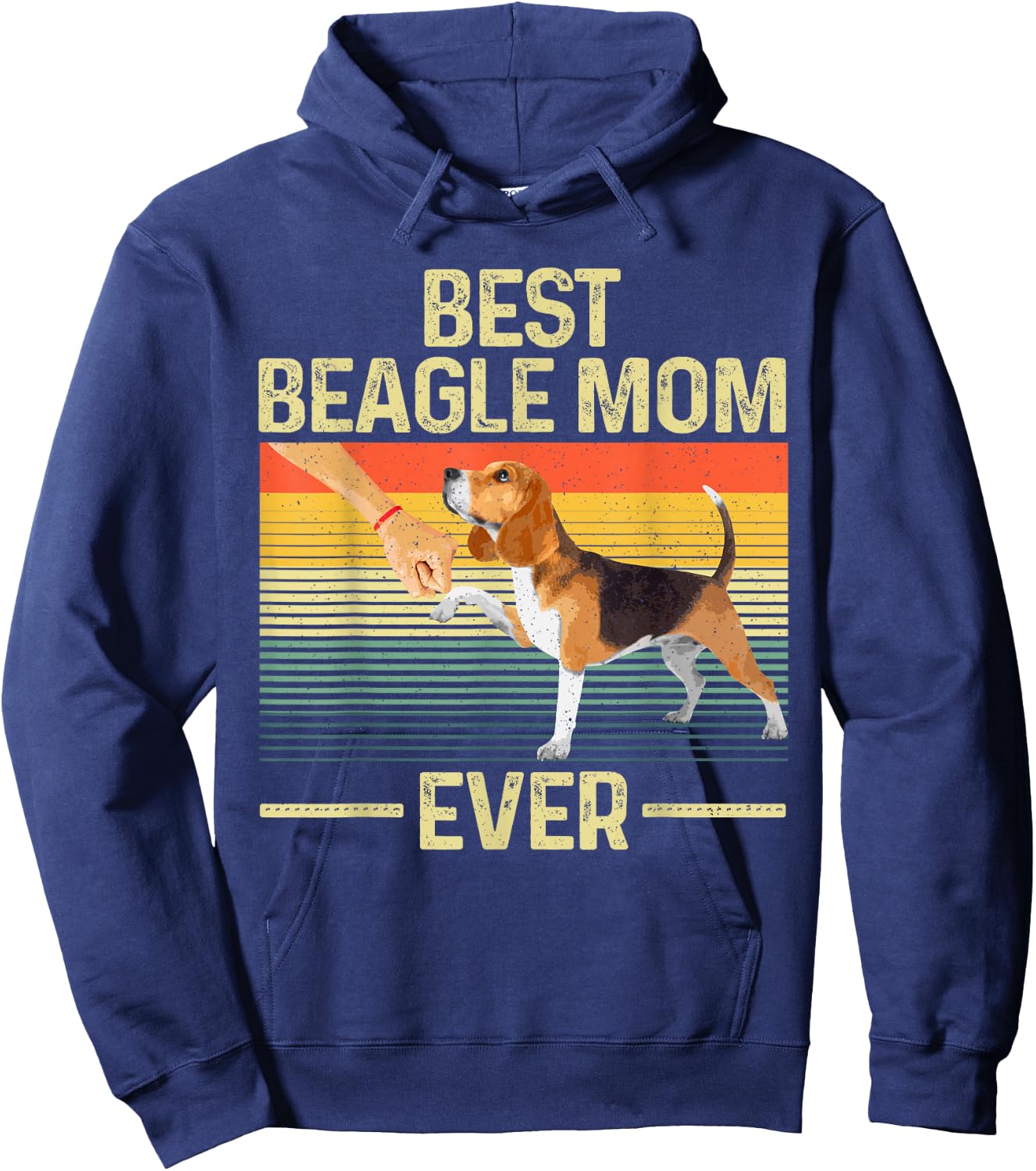 Best Beagle Mom Art Mama Mother Beagle Dog Lovers Hoodie - Hoodie | Navy